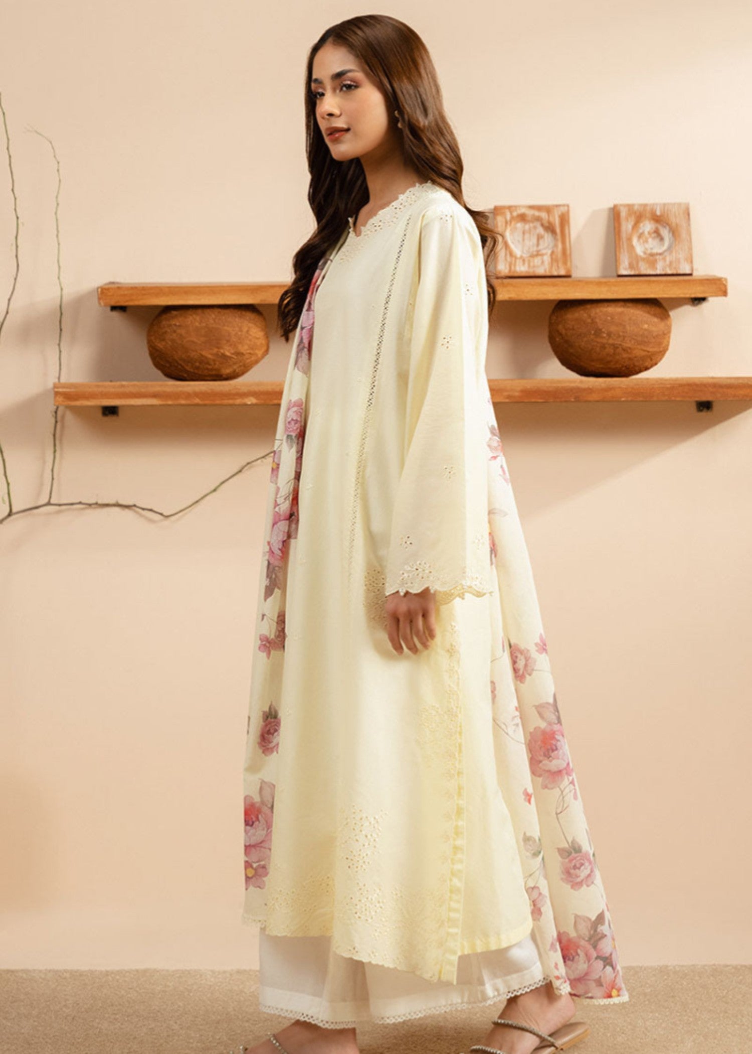 Cross Stitch PALE YELLOW 0125RTWEMBLWN0104 Women 2pcs