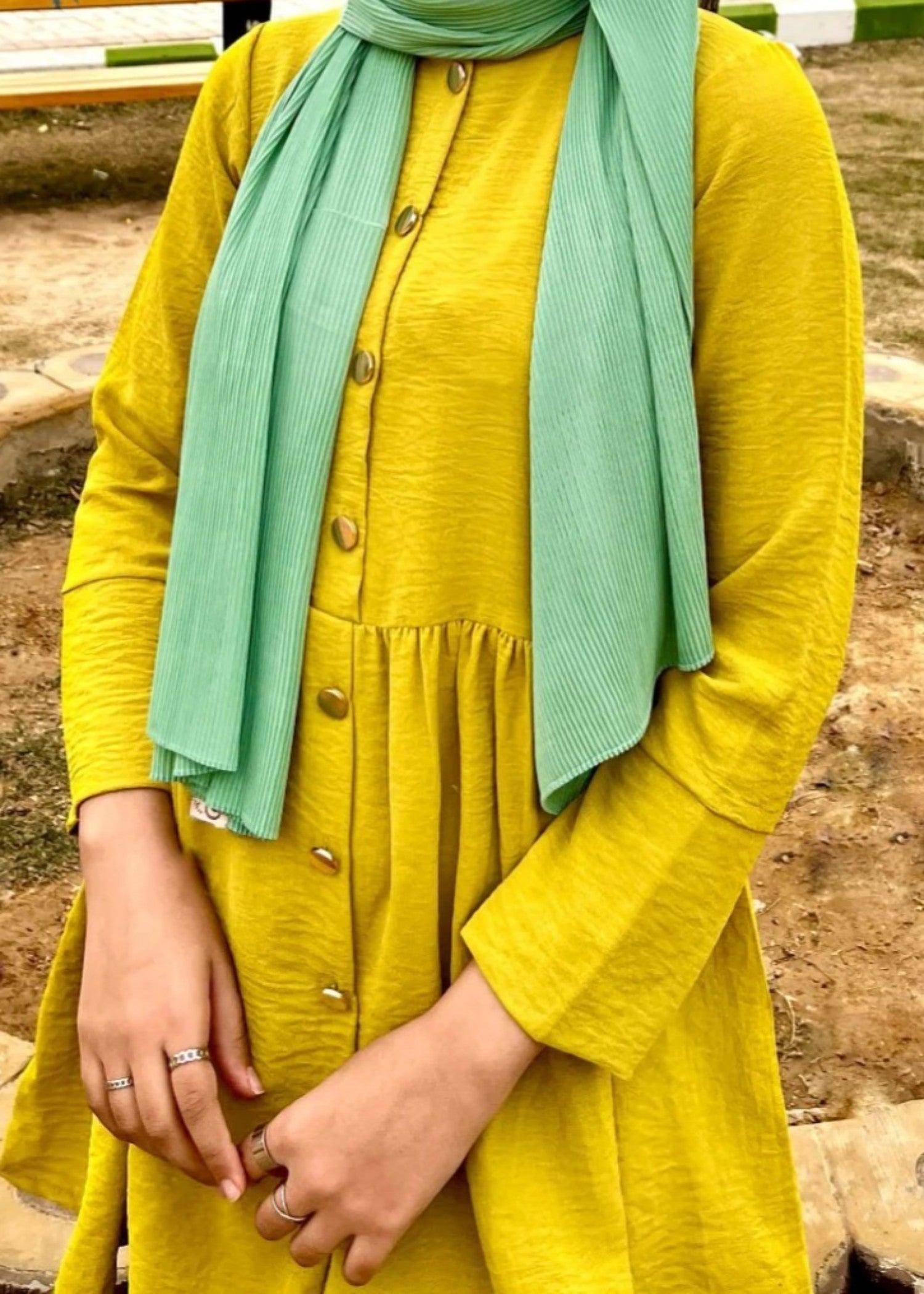 Imtiazbyalrubab Iris Frock Style Co Ord Set Amber Women 2pcs