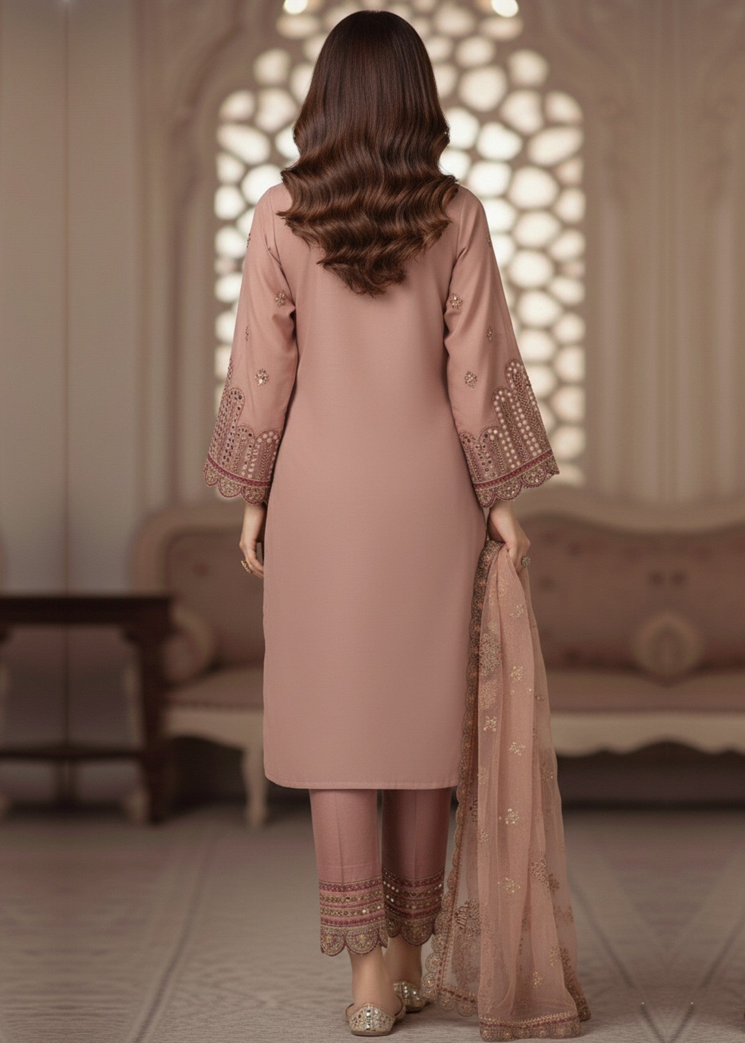 Diara Couture ESHAL US 548 M. PEACH Women 3pcs