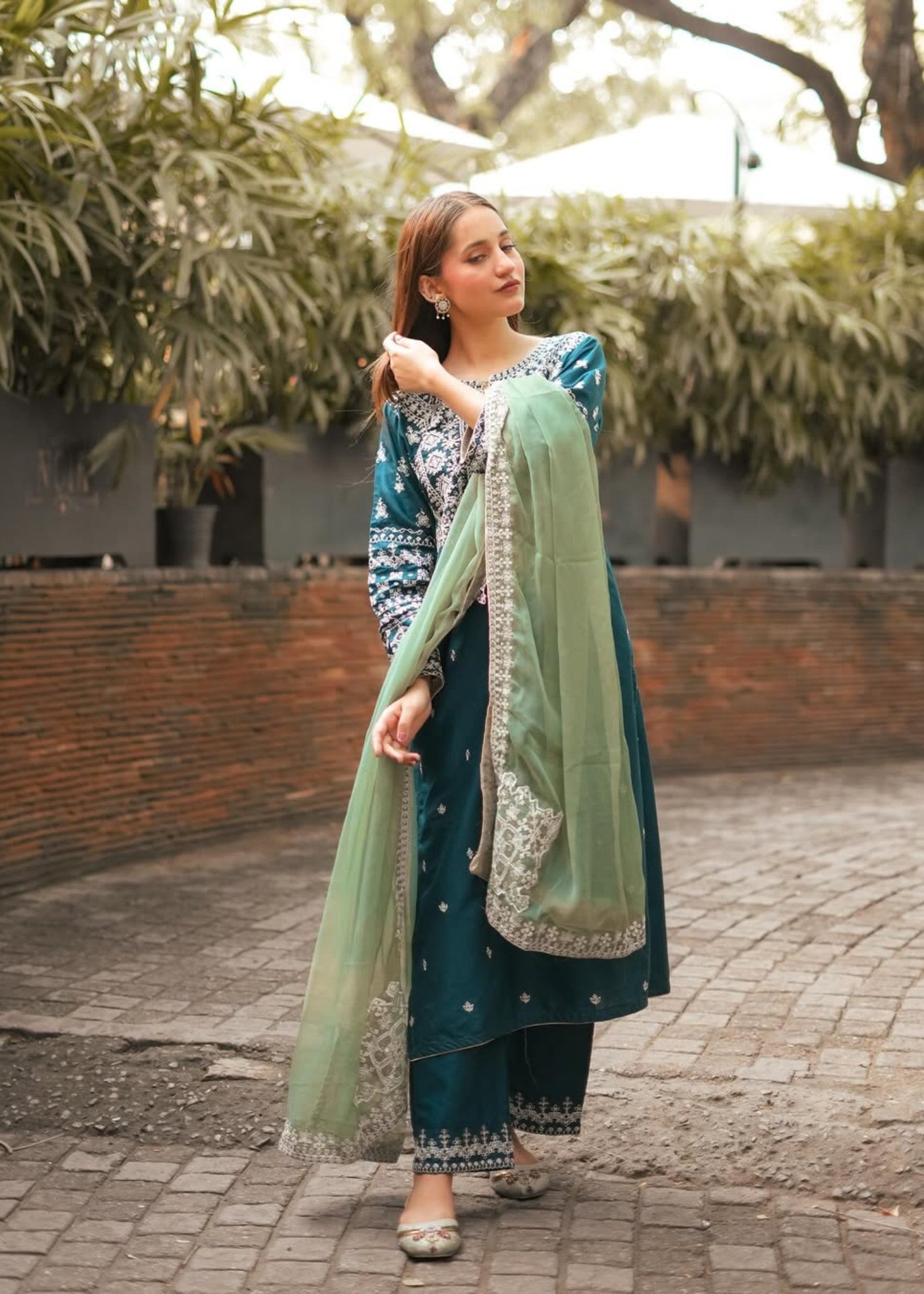 Shehroz Fashion AFFREEN LAWN EMBROIDERY SUIT FOR WOMEN AND YOUNG GIRLS Women 3pcs