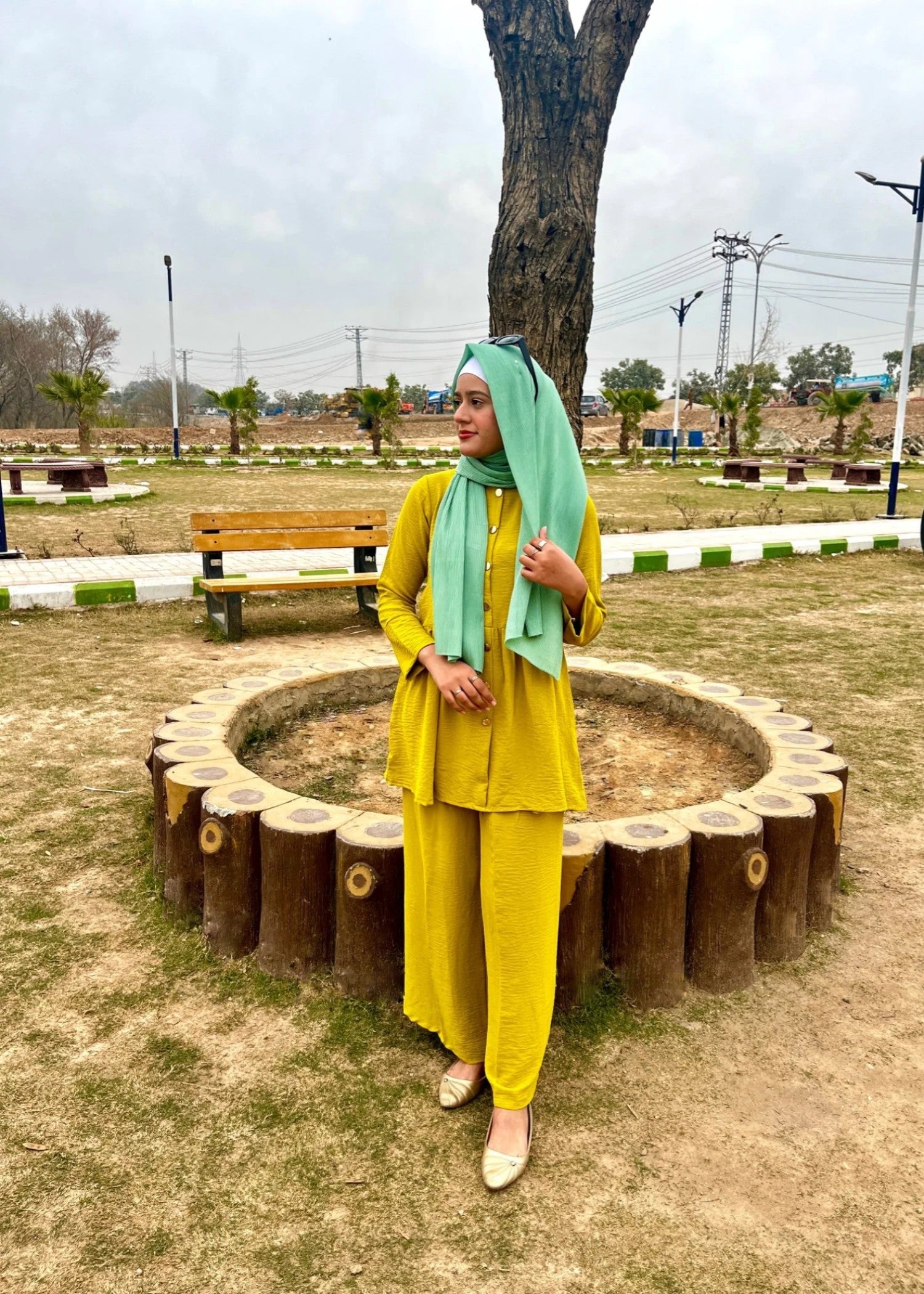 Imtiazbyalrubab Iris Frock Style Co Ord Set Amber Women 2pcs