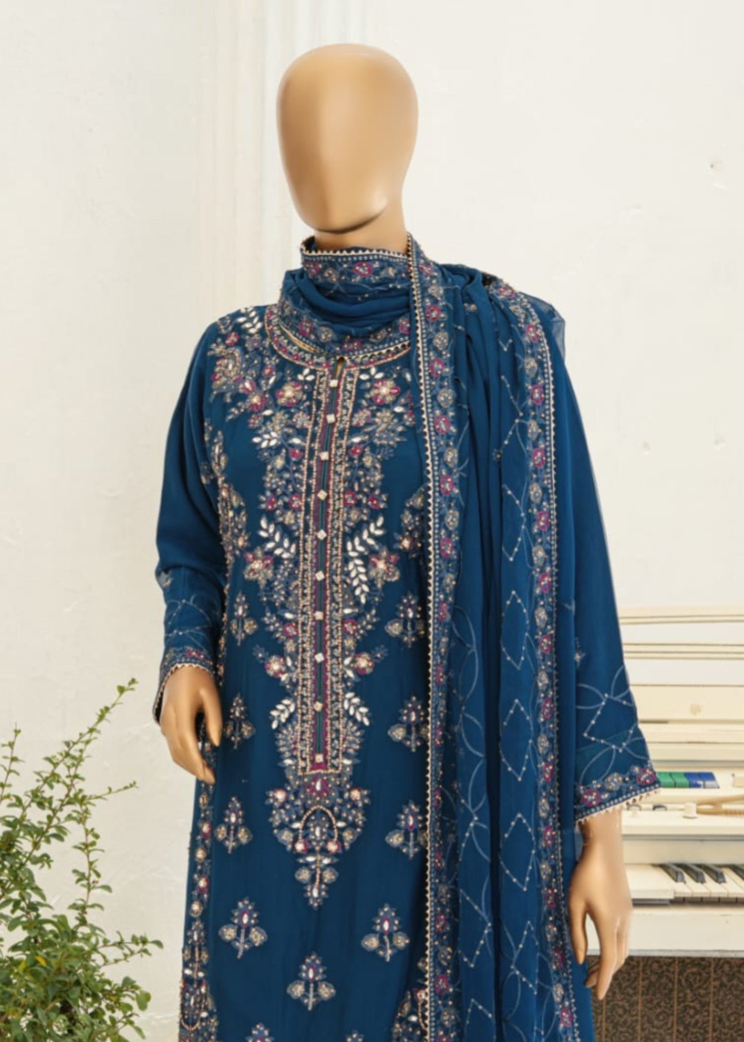 Ahmed Creations ALISHBA BLUE Women 3pcs