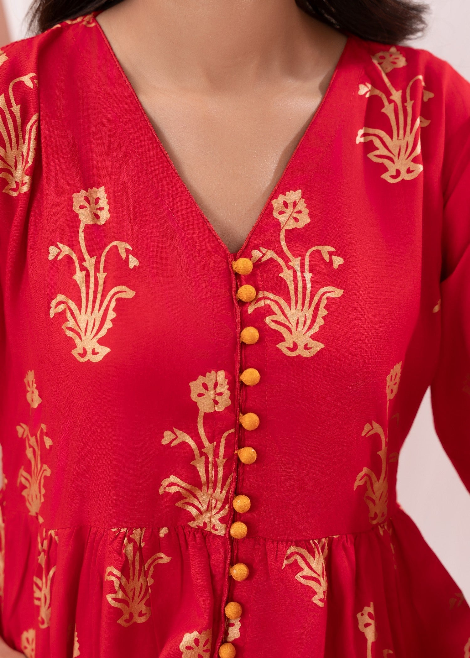 Laal Kurti Maxi Set D112 Women 2pcs