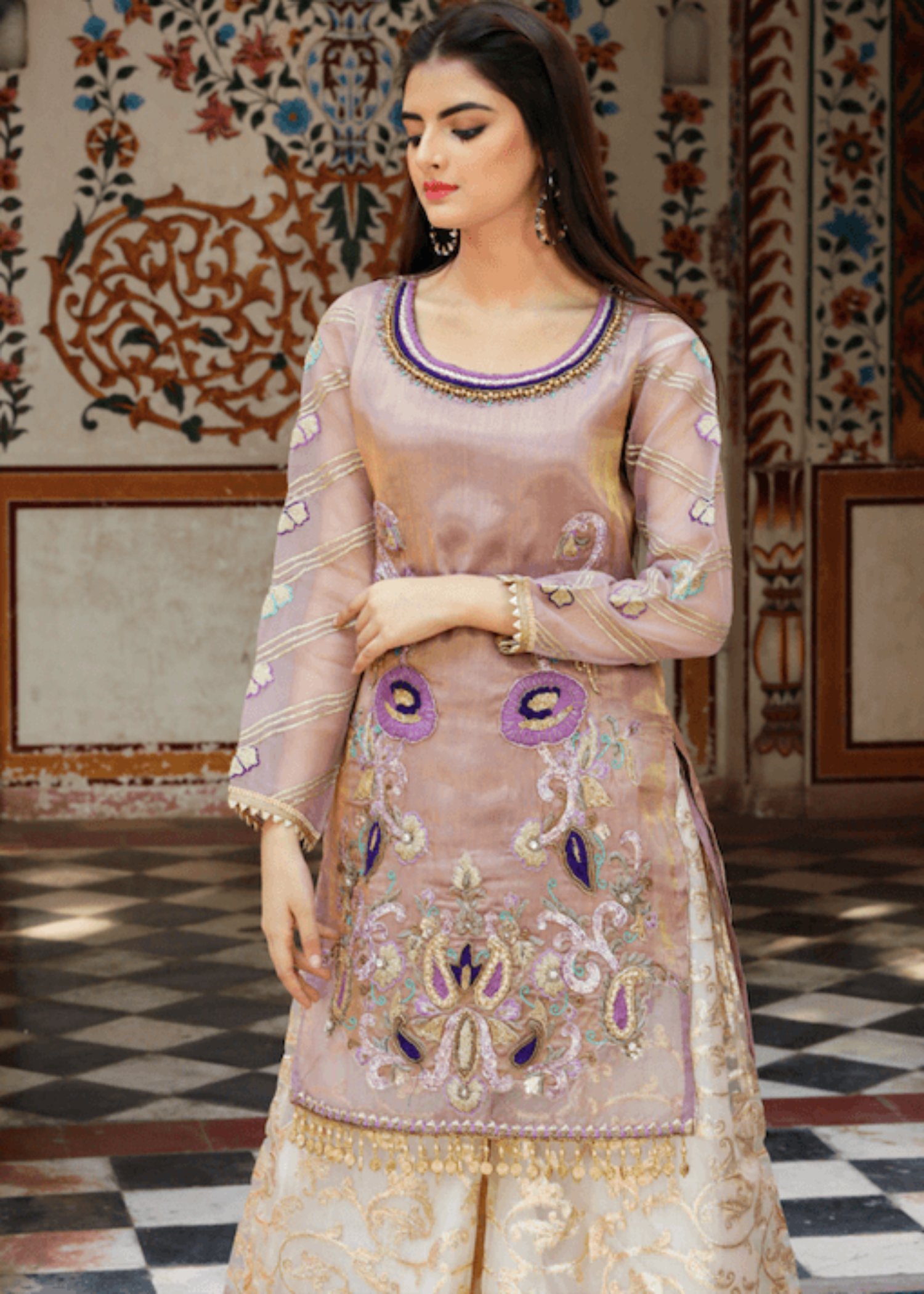 Khuda Baksh Creations Z 221 Lavender Women 4pcs