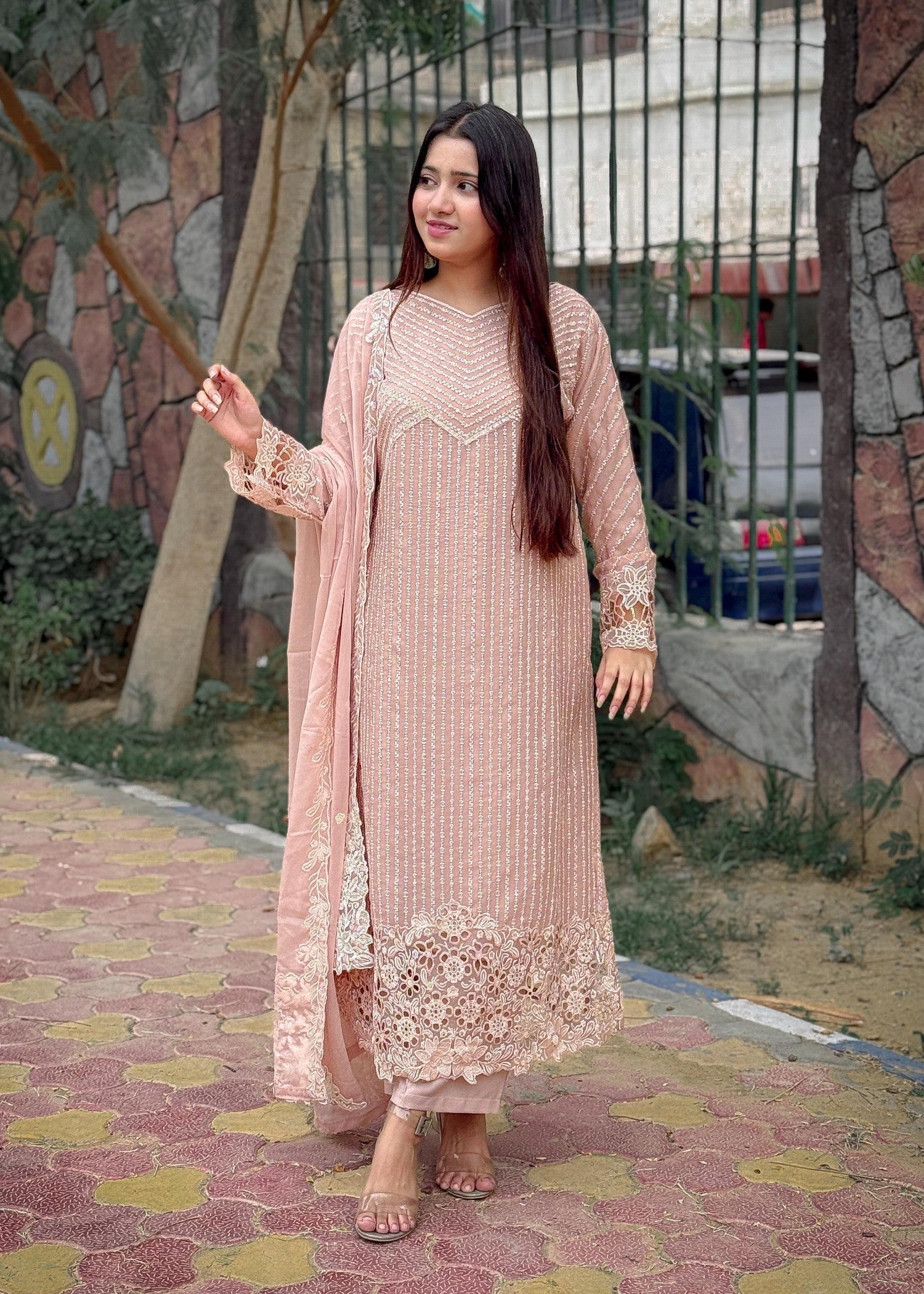 Inaaya Fashion Sunaira Pastel Pink Women 3pcs