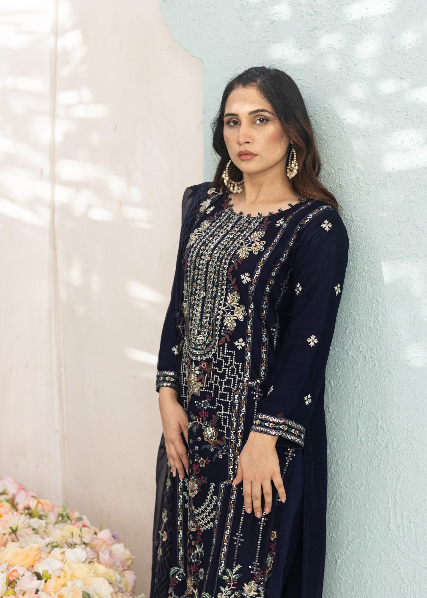 Zohan Ateeq Falak (Navy Blue) Women 3pcs