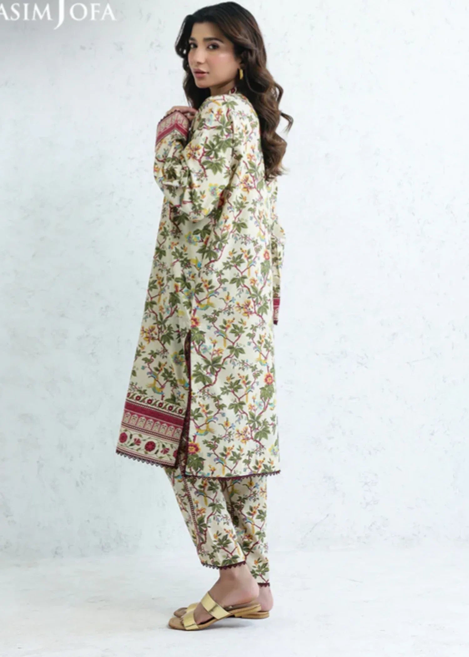 Asim Jofa AJPB 206 PRINTED CAMBRIC STITCHED Women 2pcs