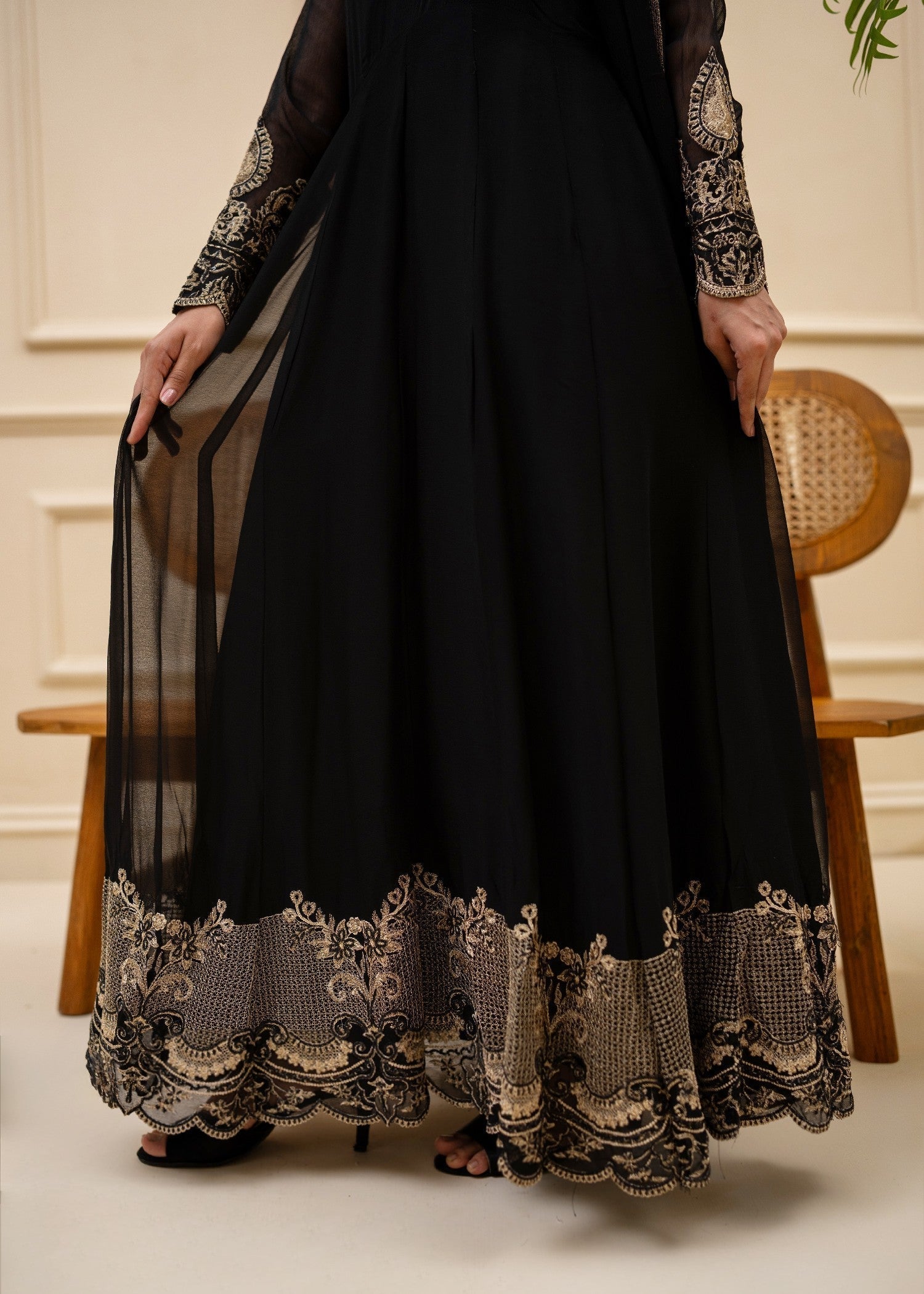 Alyssa BLACK MAXI ALL304 Women 3pcs