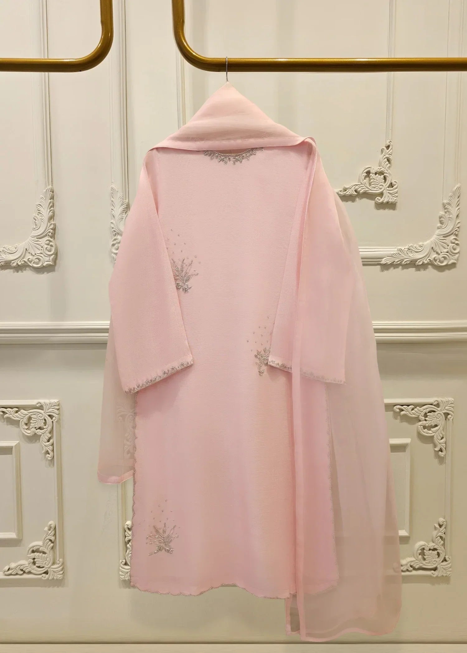 Agha Noor Pure Embroidered Cotton Net Suit S112095 Women 3pcs