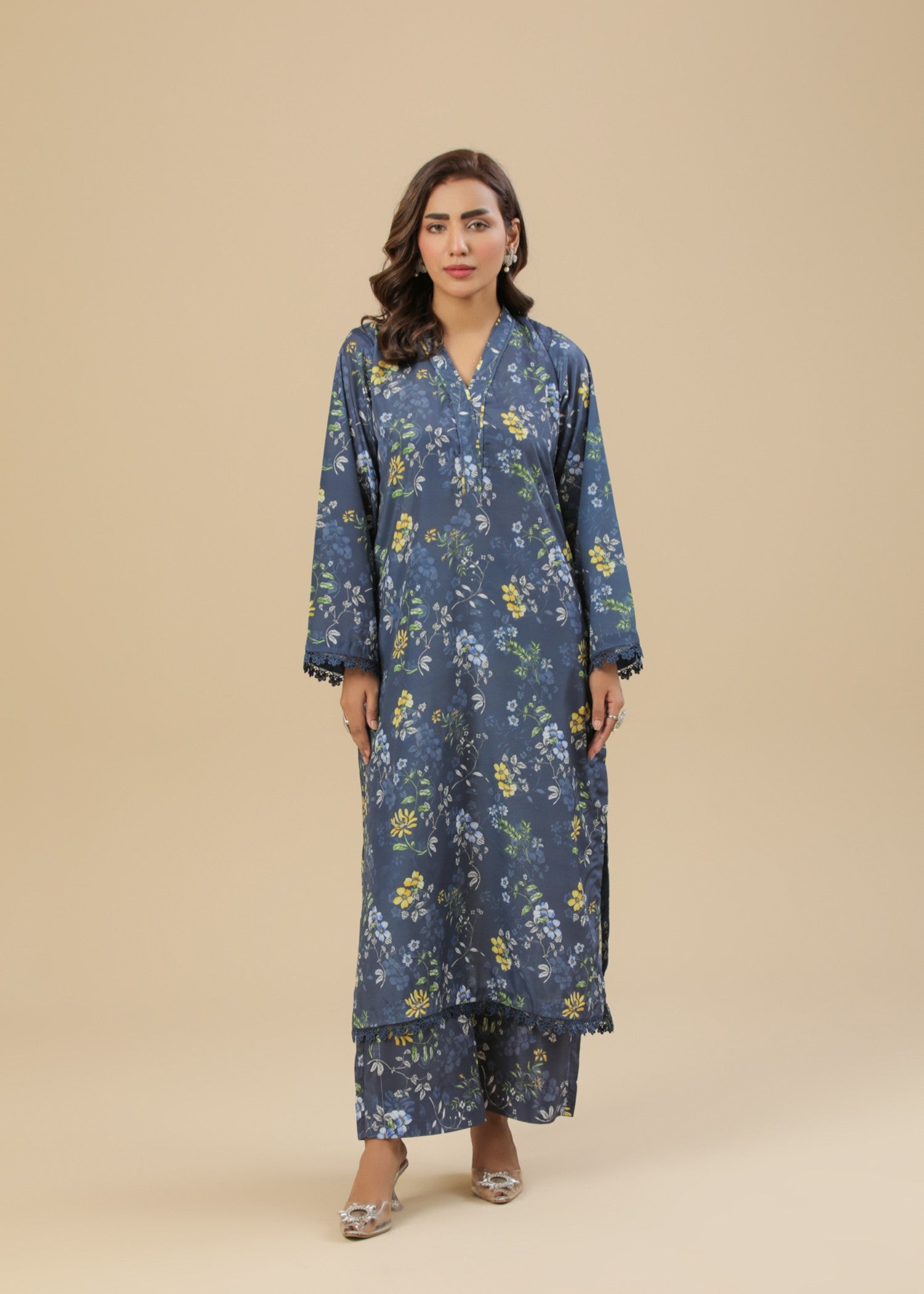 Zenyre Midnight Bloom Printed Set Women 2pcs