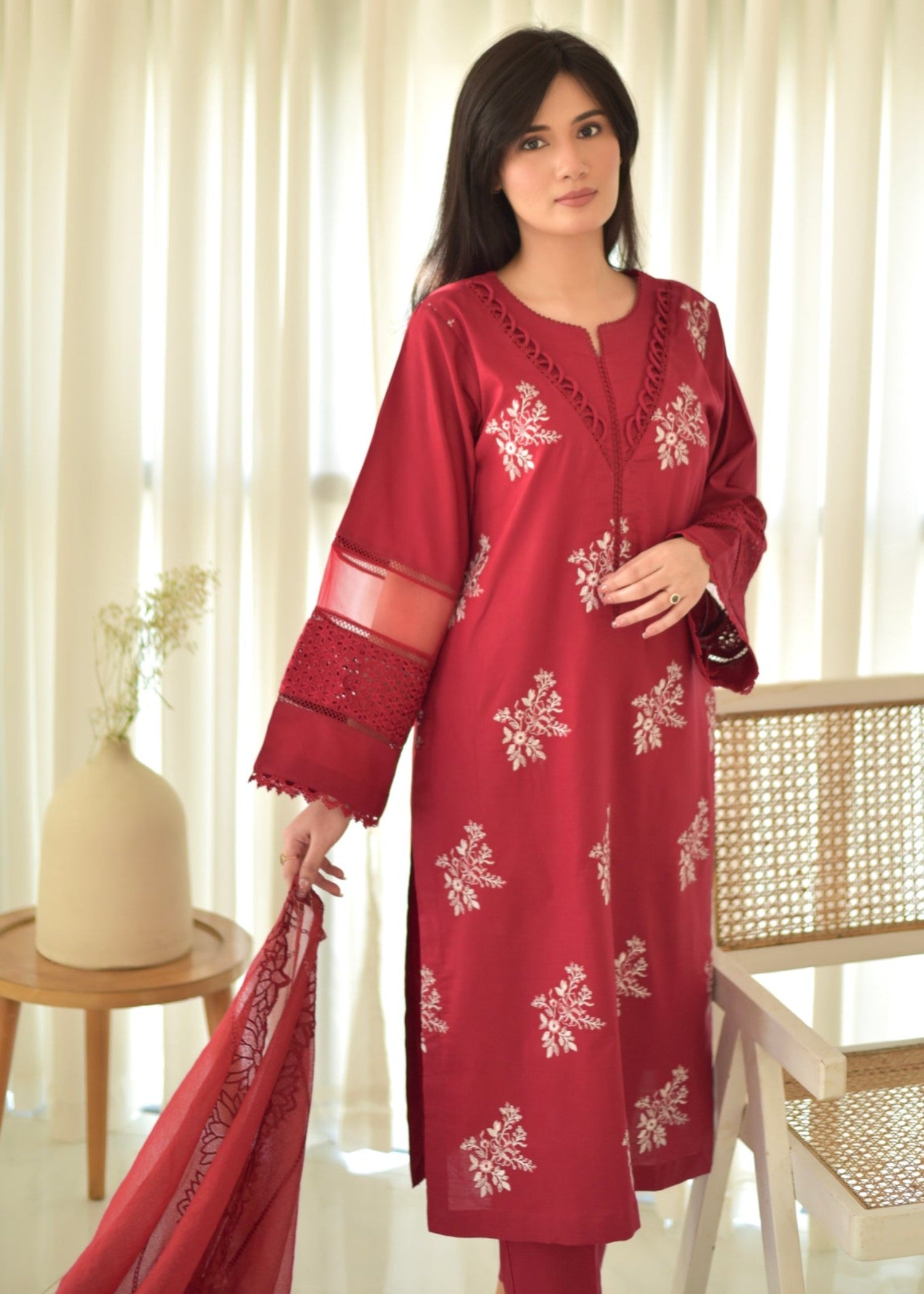 Glamour Stylo Maroon Women 2pcs