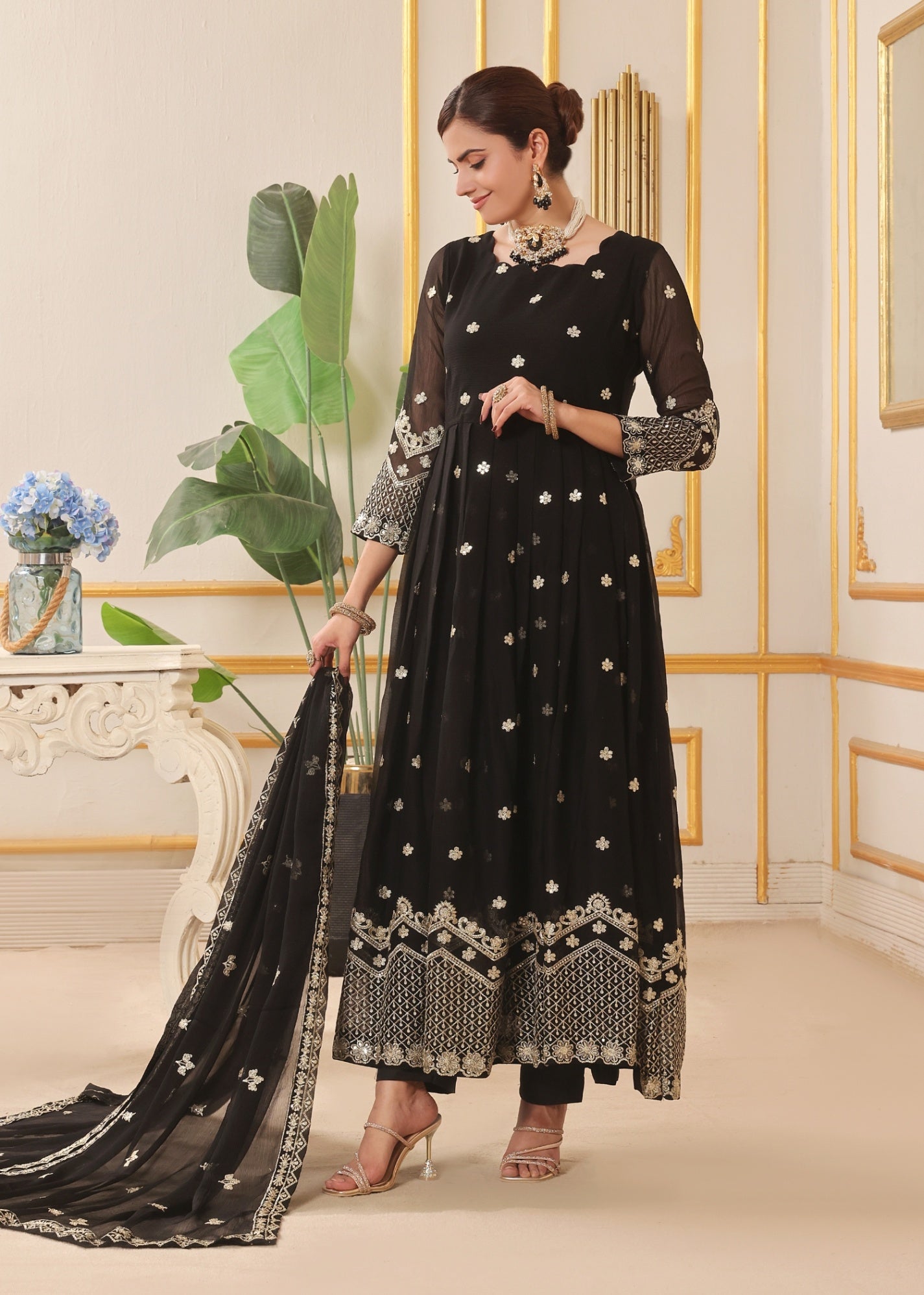 Abaan Zohan Dhanak Black Women 3pcs