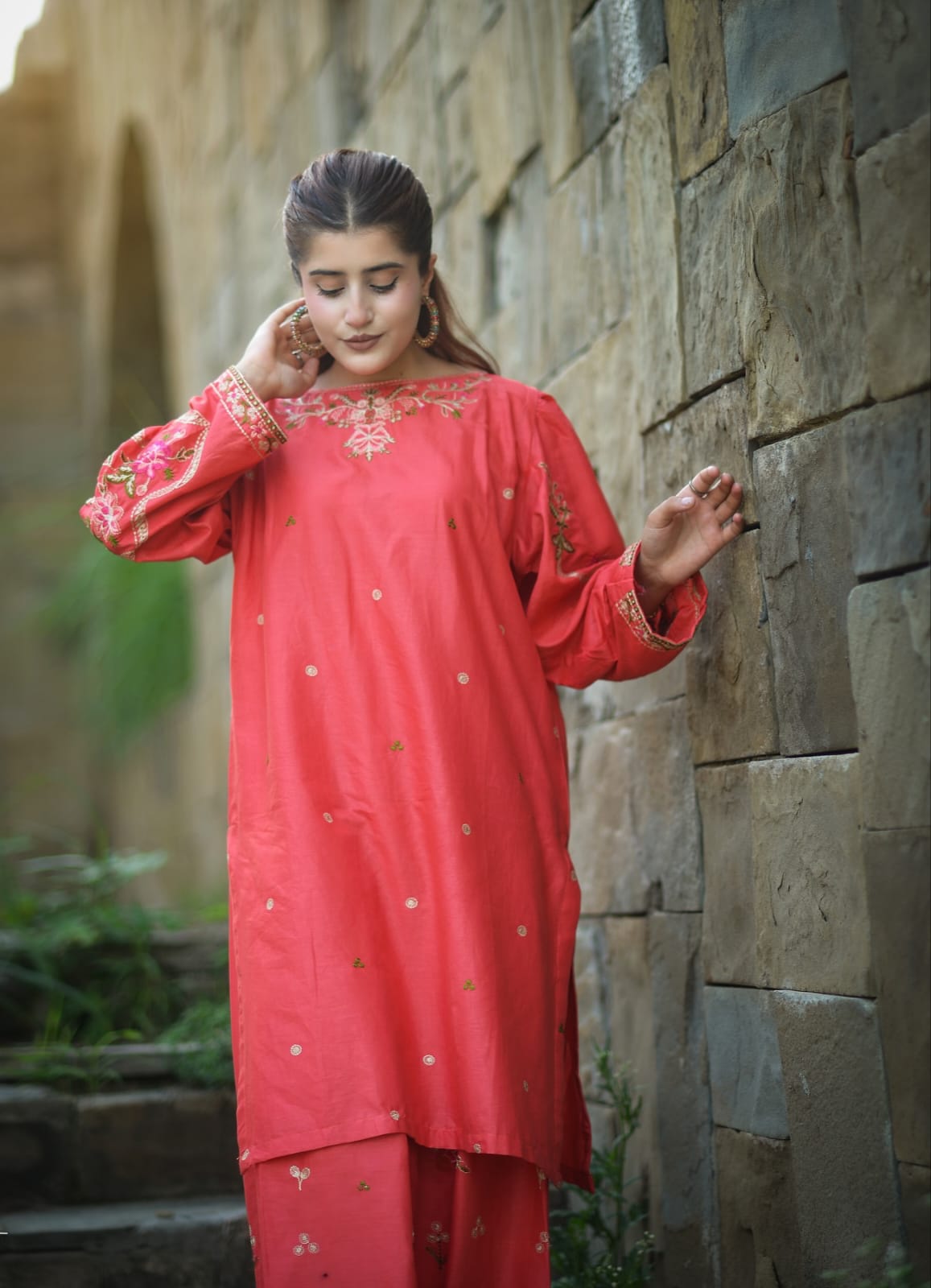 Tehzeeb Libas ZEHRA CORAL ELEGANCE Women 2pcs