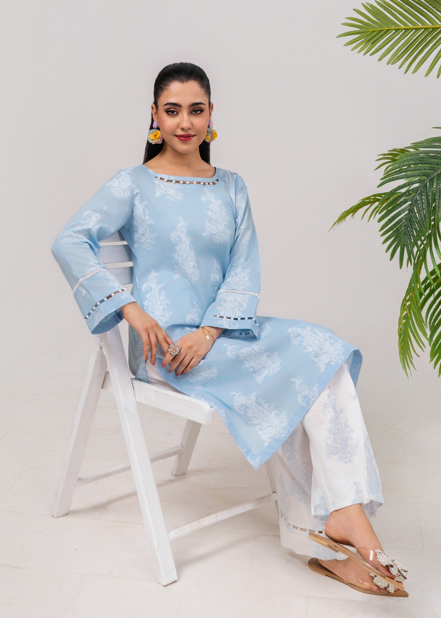 Hoorwani Hessonie Ice Blue Women 2pcs