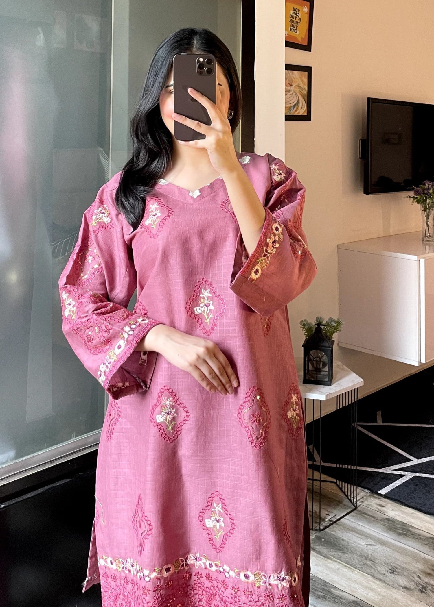 Tehzeeb Libas NOIR BLOOM PINK Women 2pcs