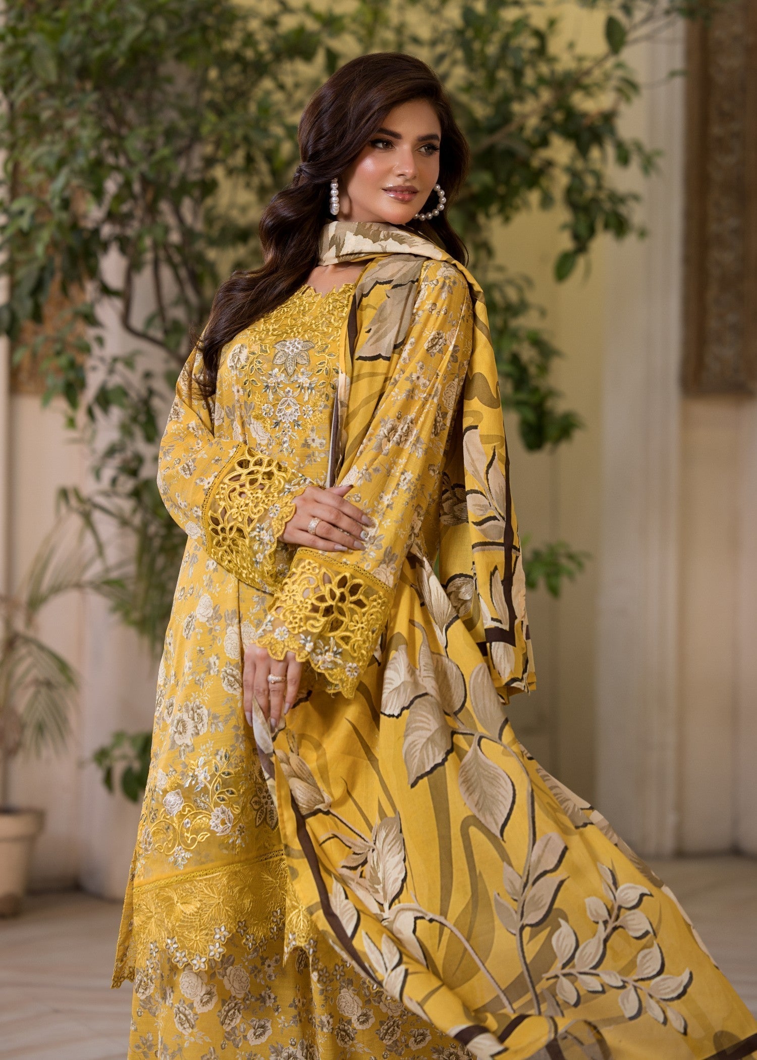 Bin Tayyab (BT006296 YELLOW) Women 3pcs
