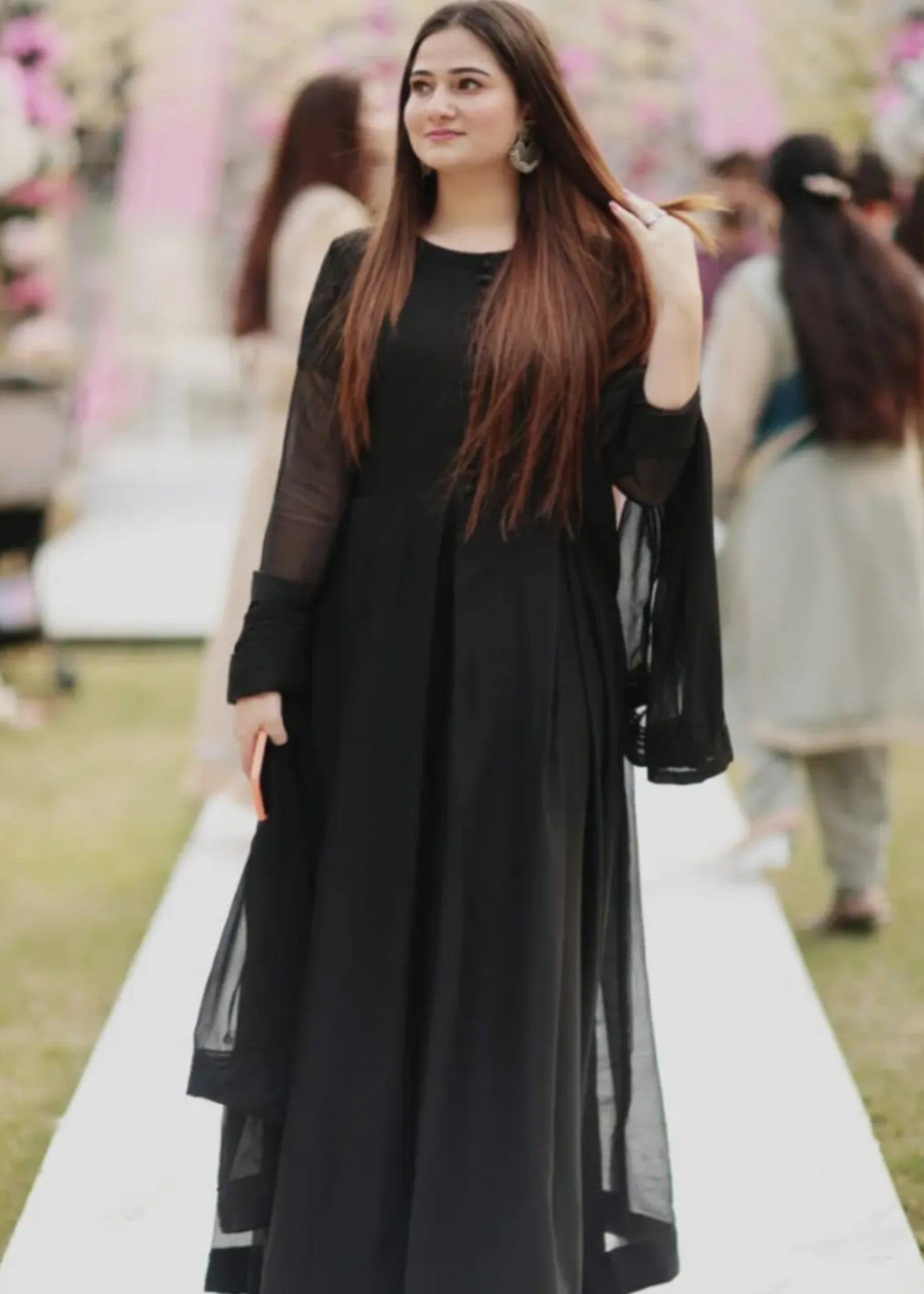 Miss & Mrs Chiffon black b Women 3pcs