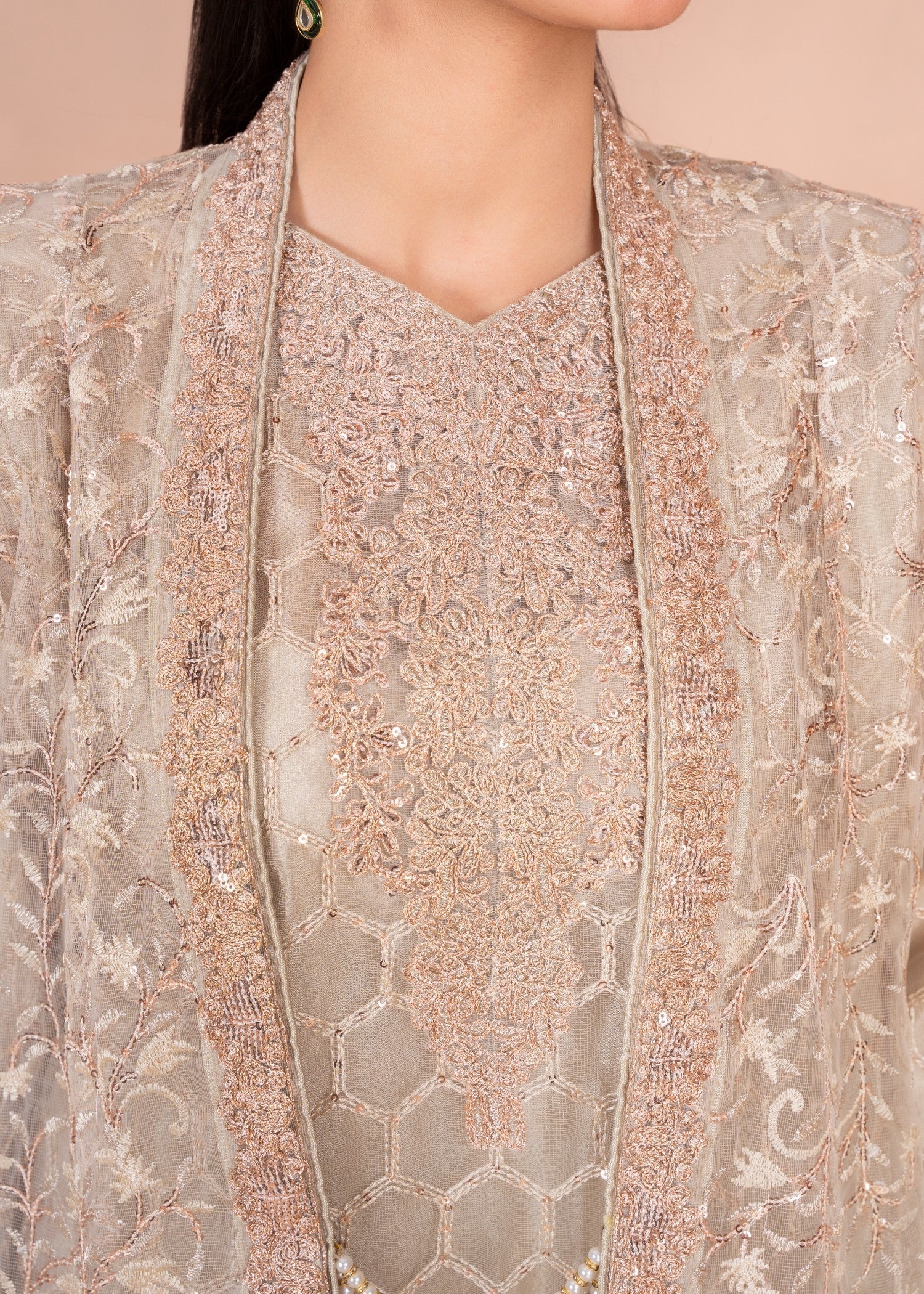 Four Season Boutique MALA GOWN SILVER GREY Women 4pcs