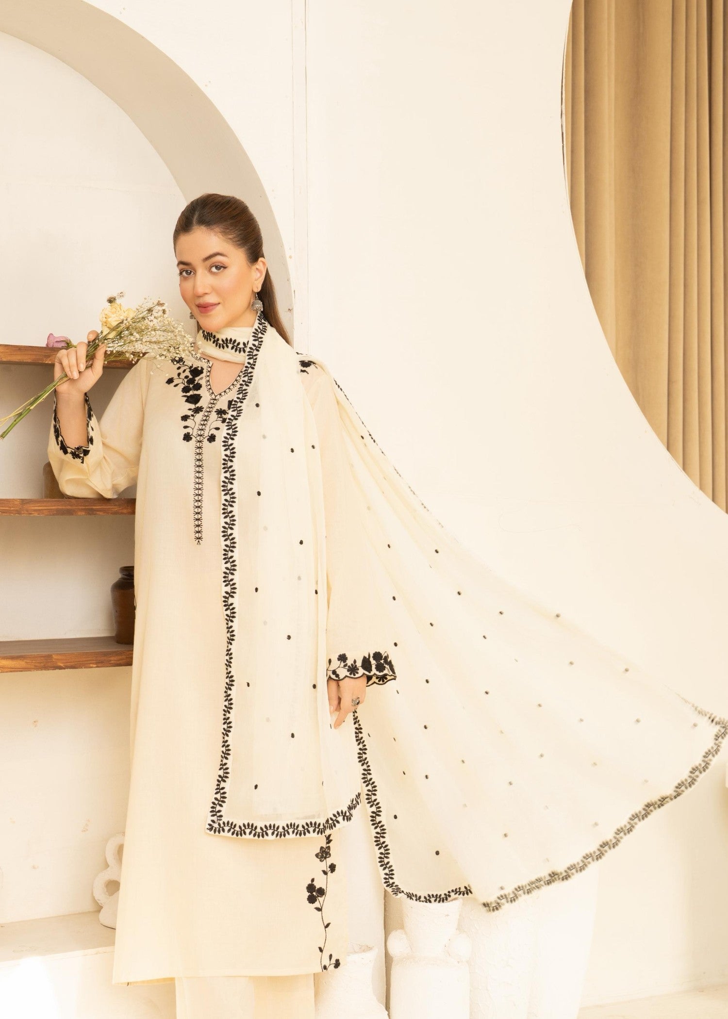 Rehhas Attires Beige Frost Women 3pcs