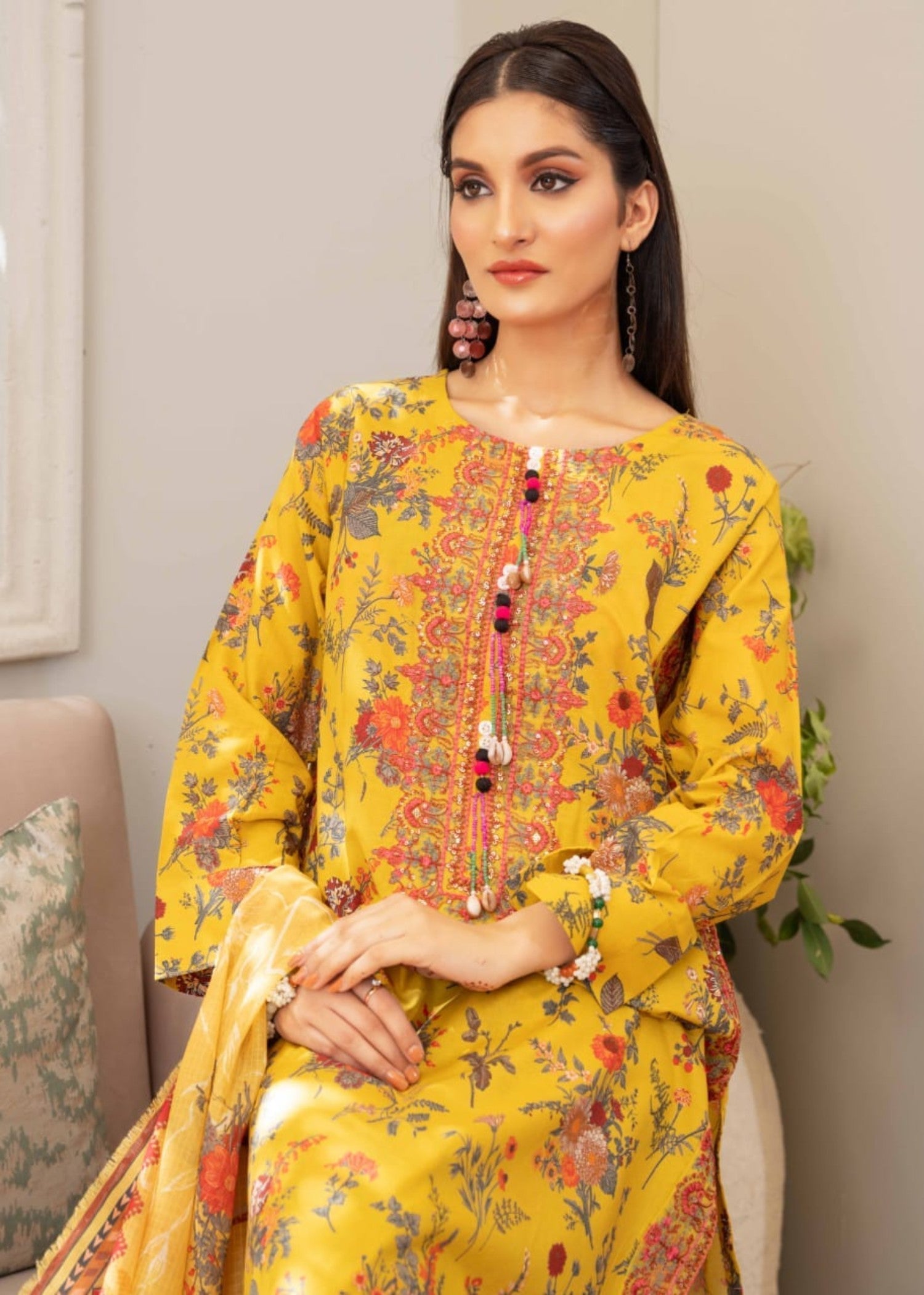 Gul Fashion Embroidered Lawn Kurta Set 05 Women 3pcs