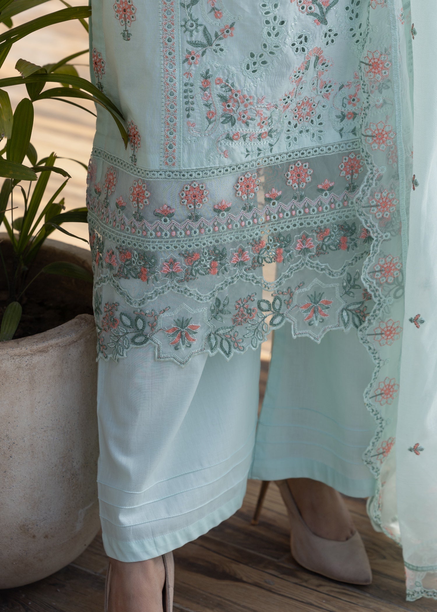 Suits By Sadia SKY SHINE CHIKANKARI Women 3pcs