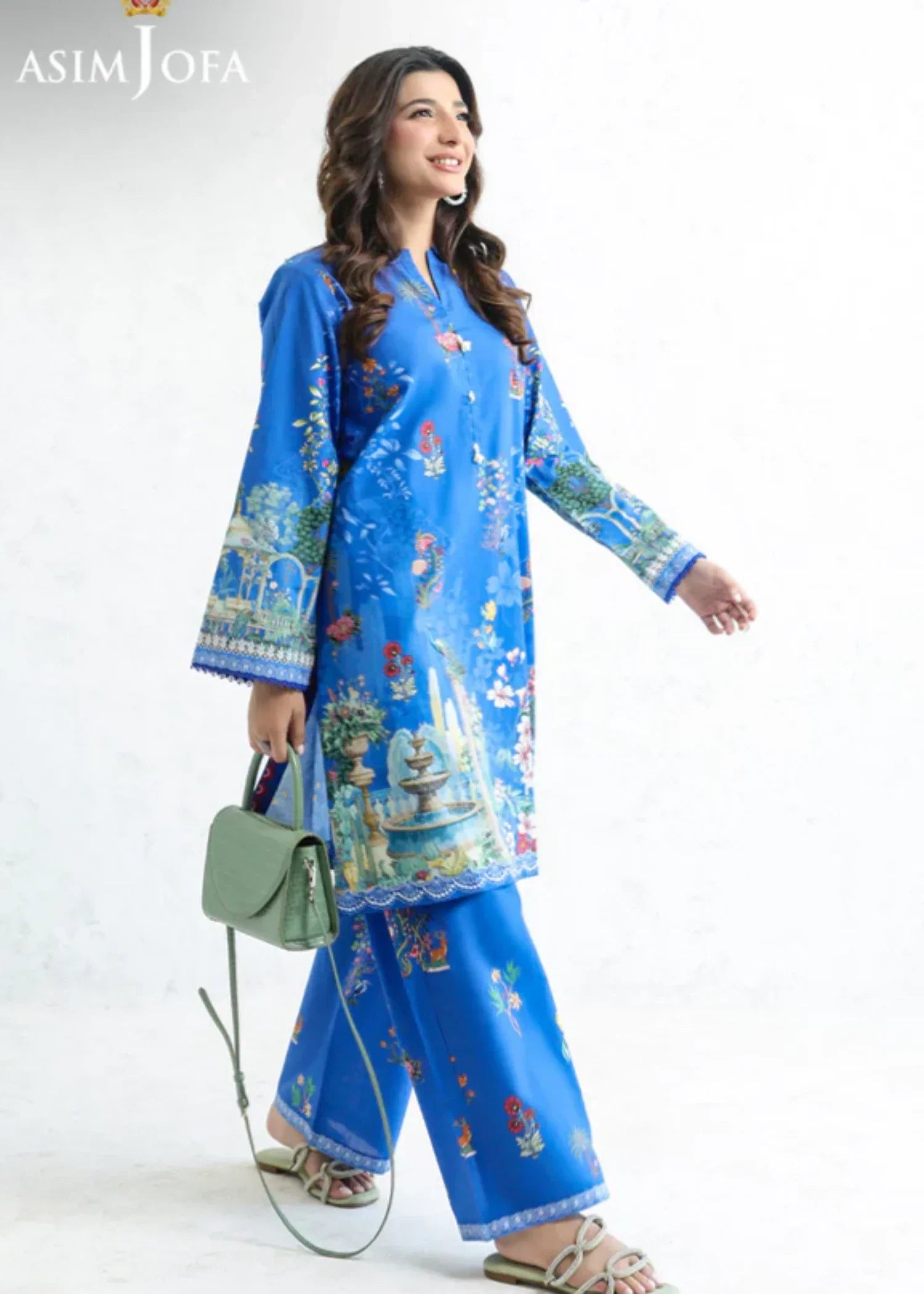 Asim Jofa AJPB 215 PRINTED CAMBRIC STITCHED Women 2pcs