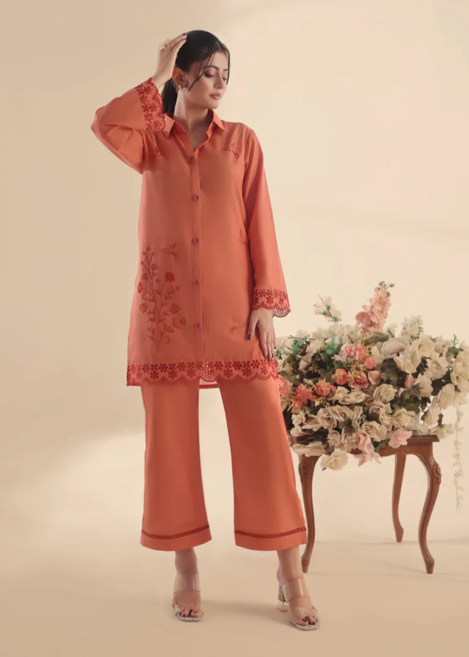 Luxeurs Ember Embroidered Lawn Dress Women 2pcs