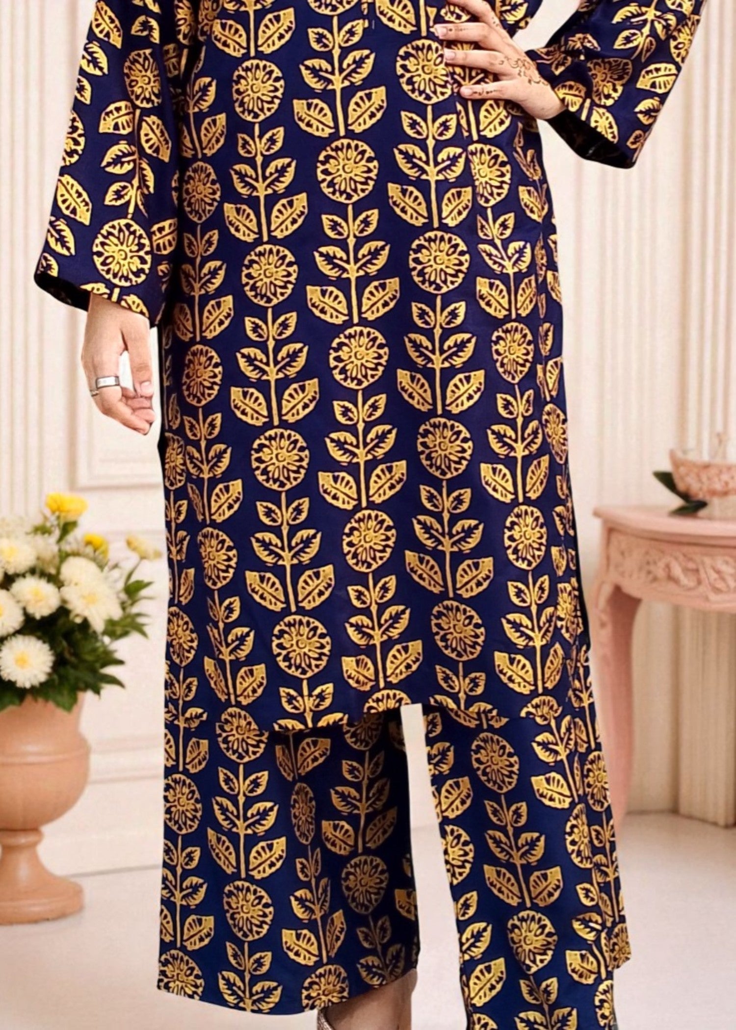 Gulposh Muskan (Printed ) Blue Women 2pcs