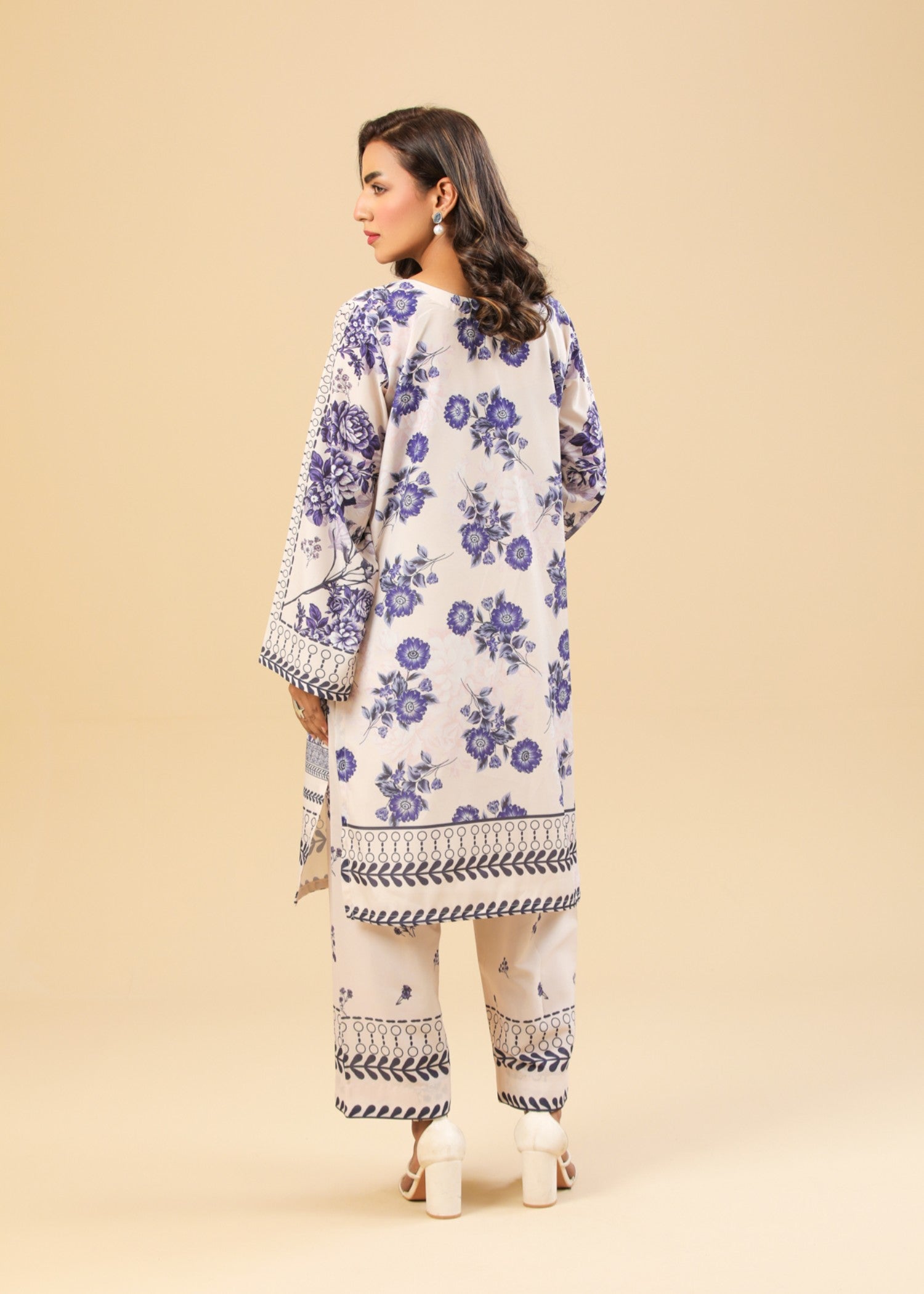 Zenyre Indigo Stripe Printed Set Women 2pcs