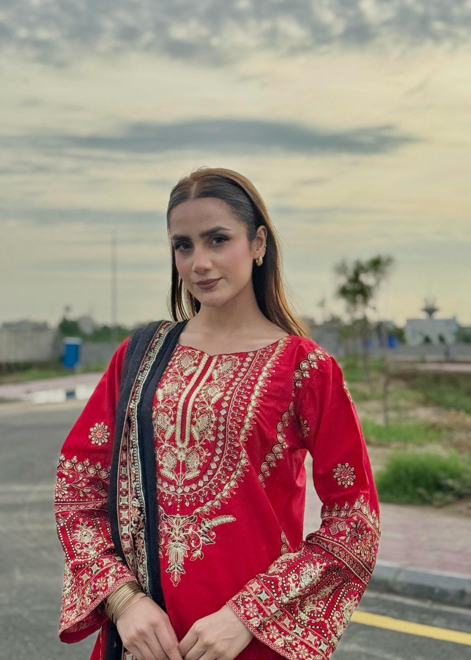 Chaudhary Arts Laal pari Women 3pcs