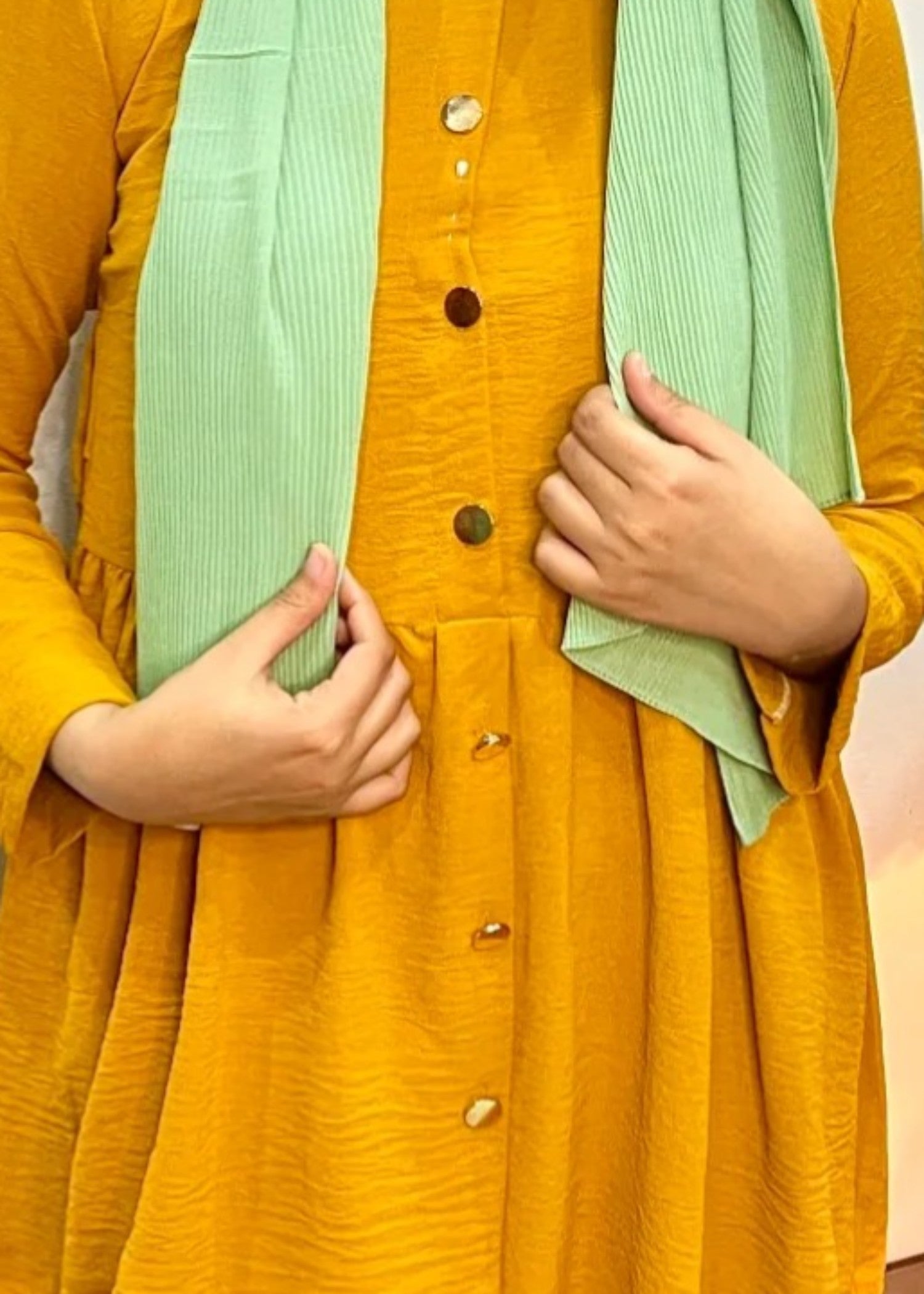 Al Rubab Collection Iris Frock Style Co Ord Set Marigold Women 2pcs