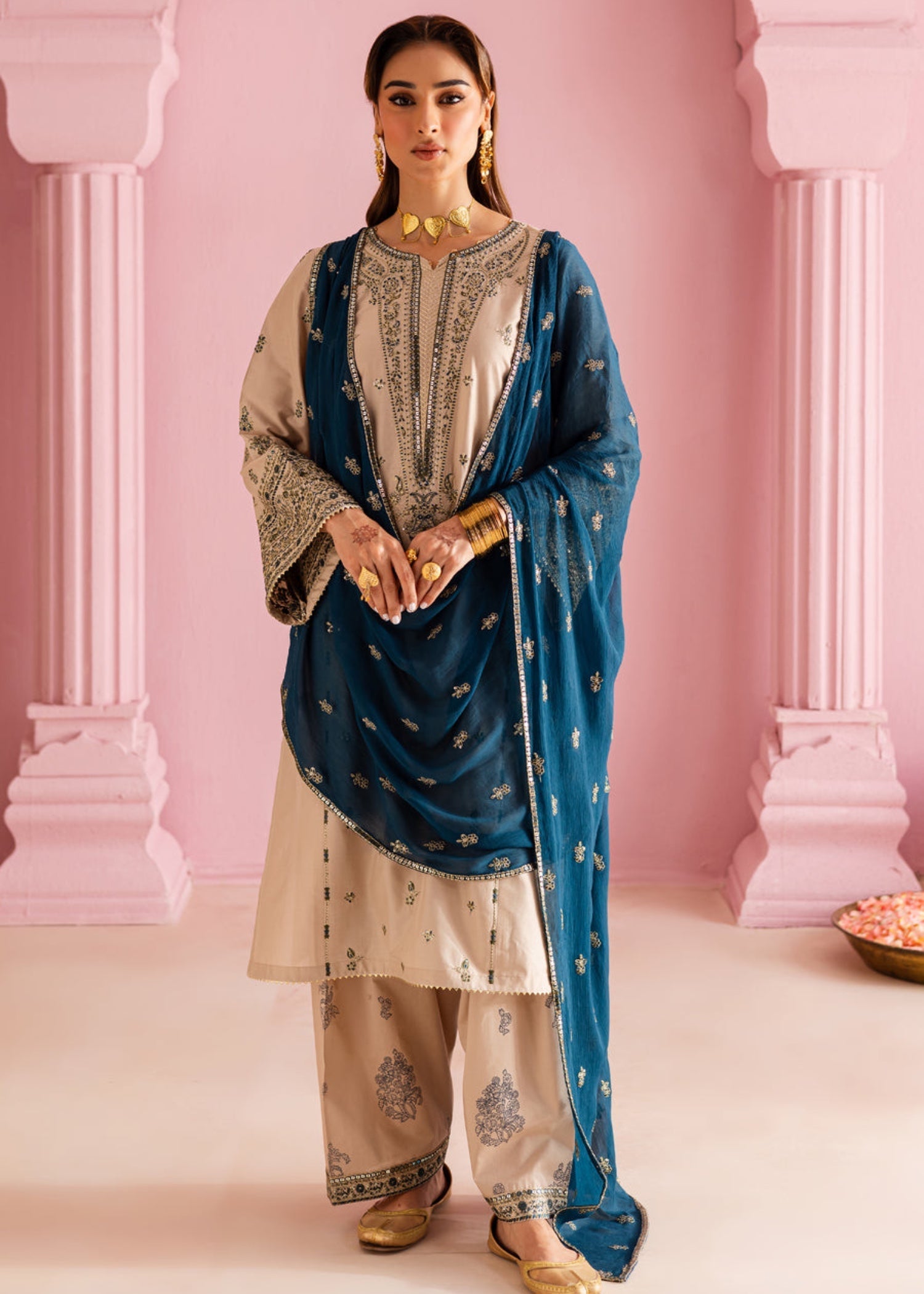 The Turkish Wear Olivia Beige Set Women 3pcs