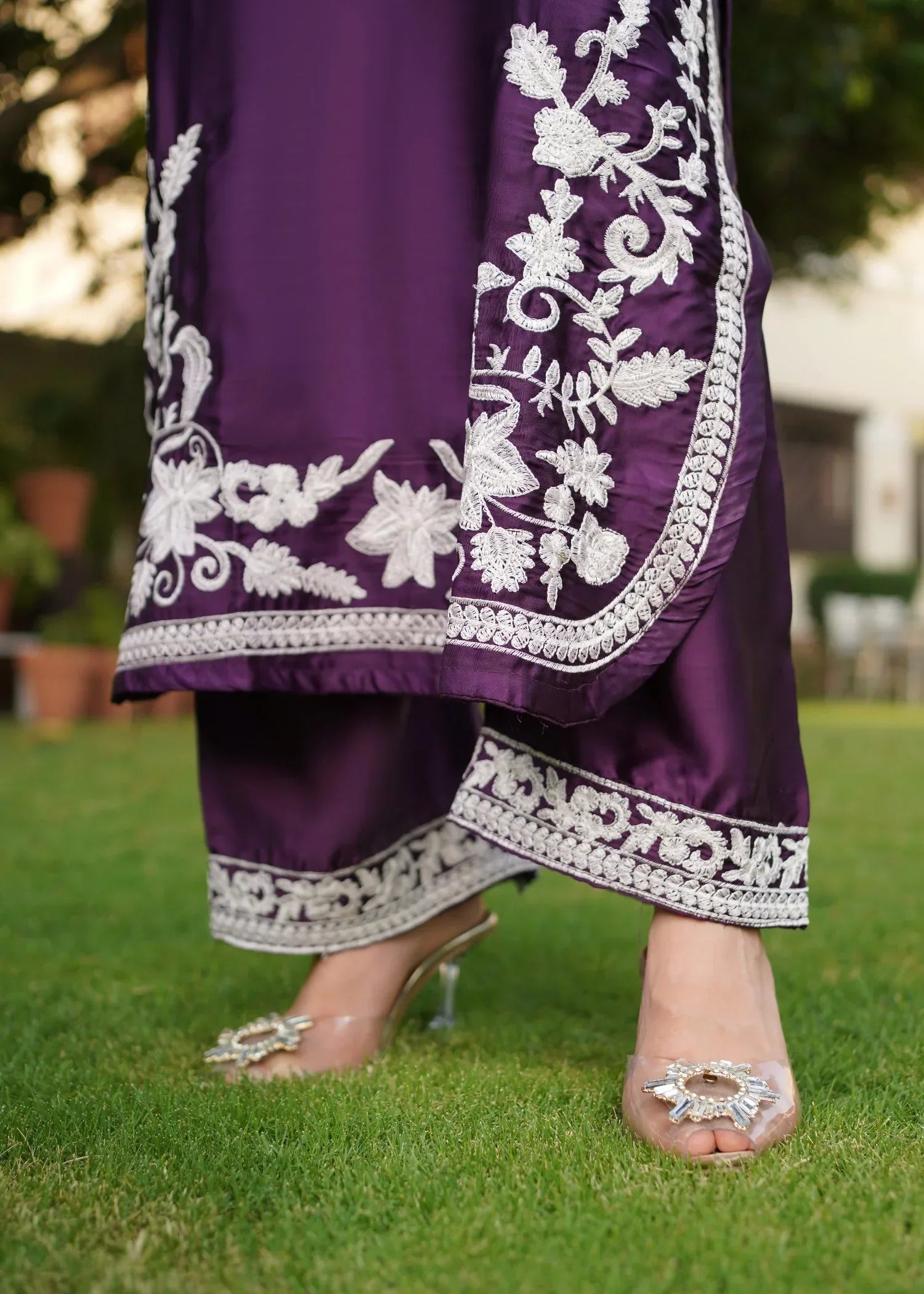 Rangoon Clothing Parisa Silk Plum Women 3pcs