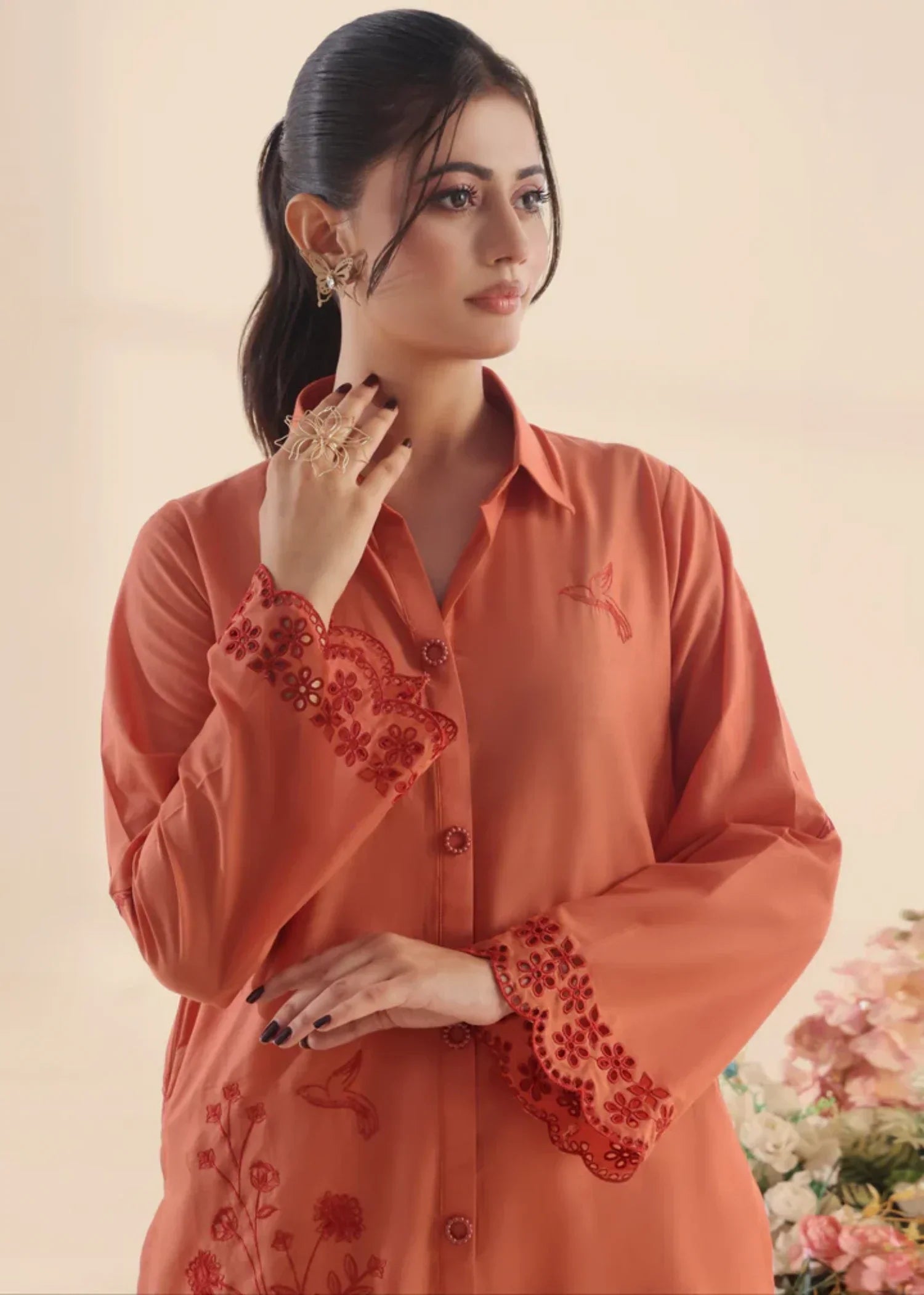 Luxeurs Ember Embroidered Lawn Dress Women 2pcs