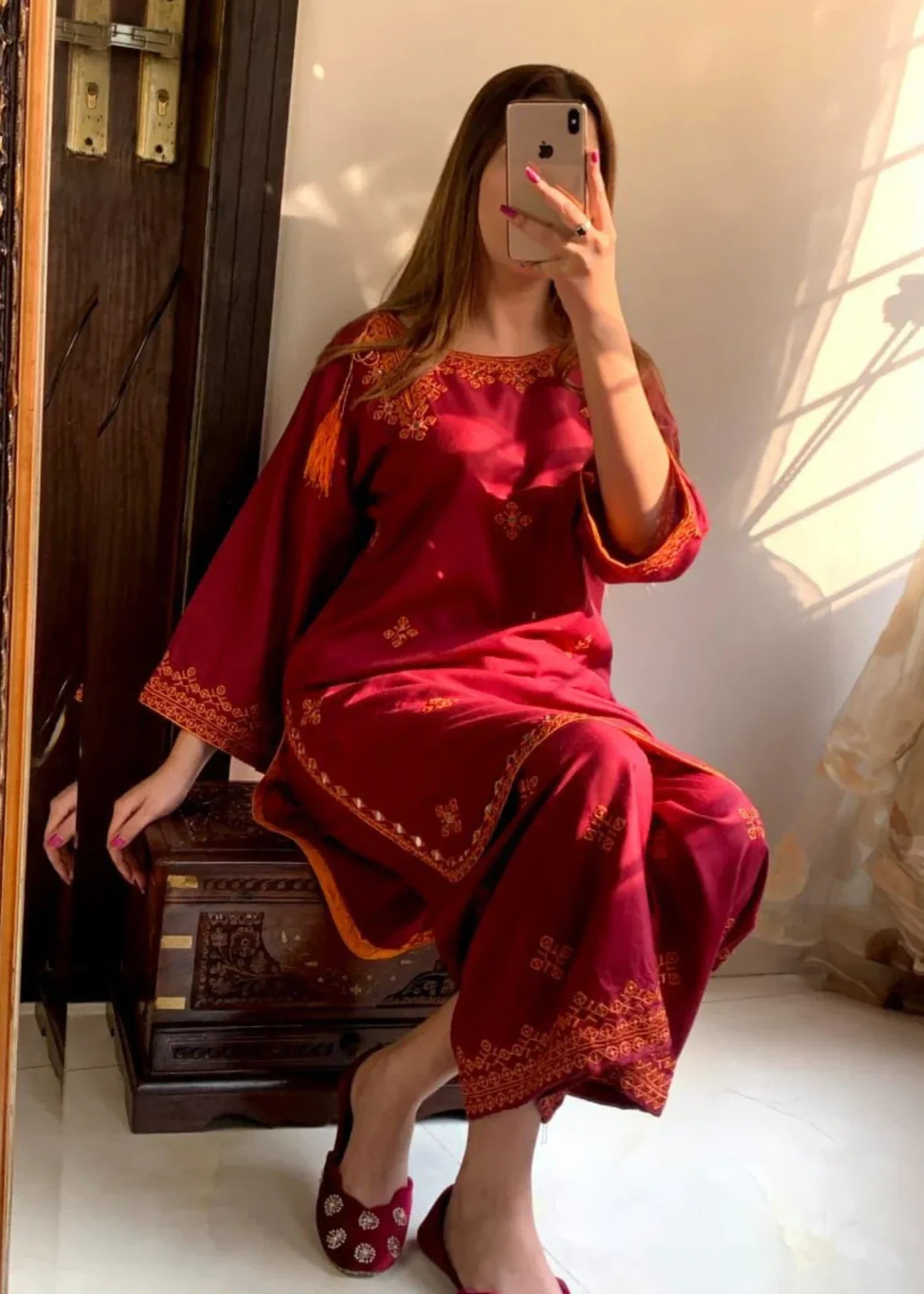 Preetpret BALOCHI MAROON Women 2pcs