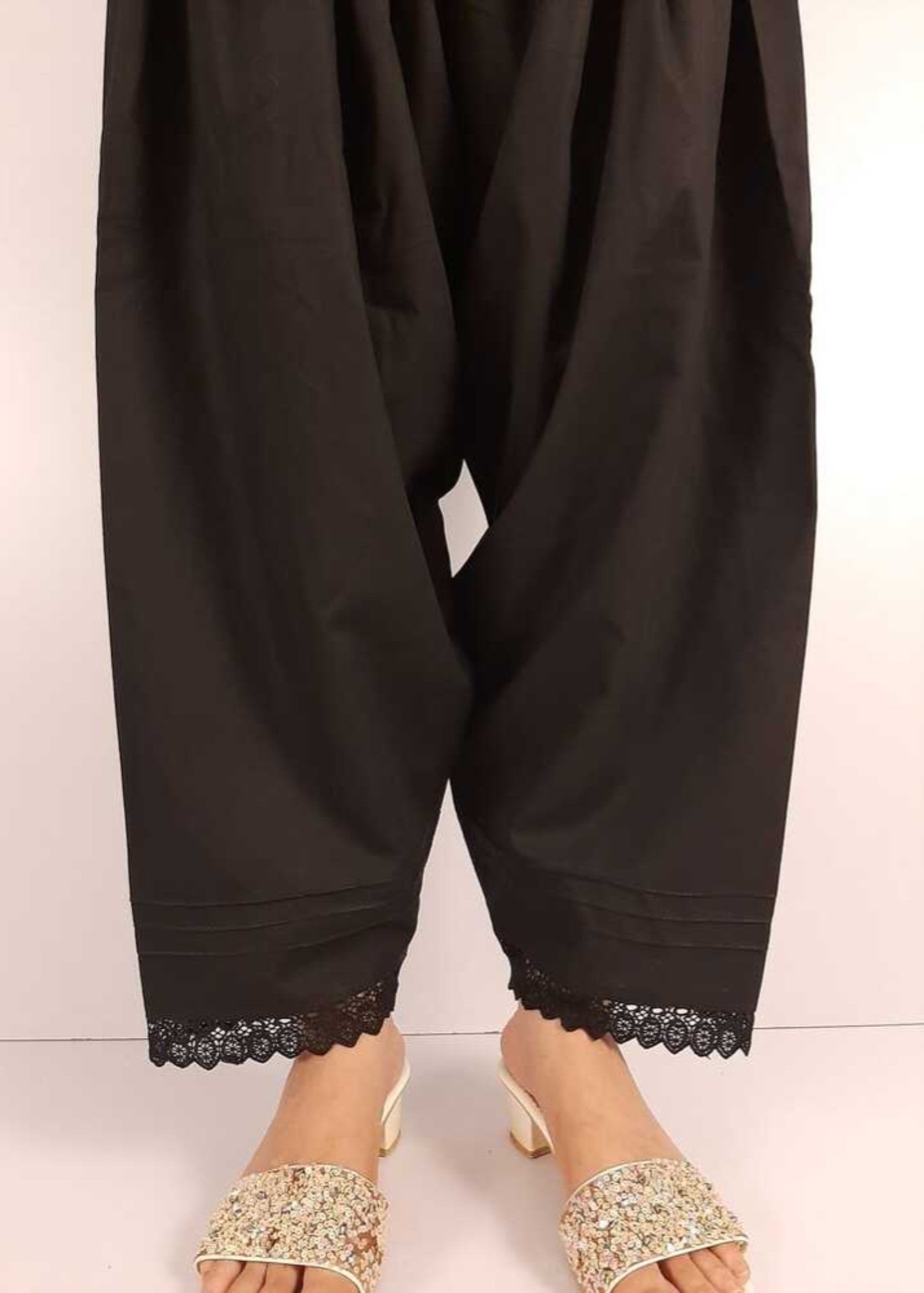 Zardi Laces Embellished Shalwar Black ZSL12 Women 1pcs