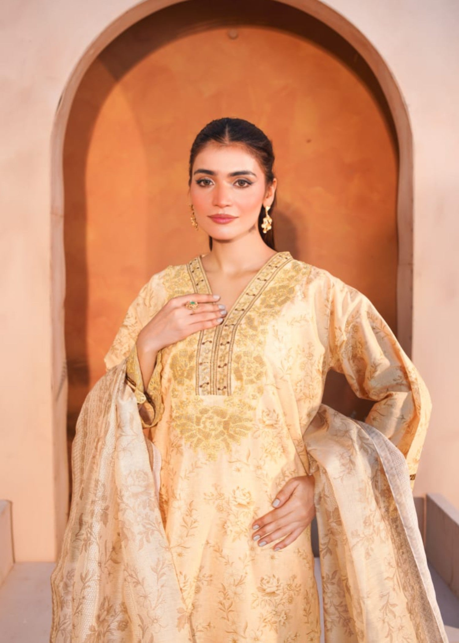Shehroz Fashion GUL E MAHNOOR LAWN EMBROIDERY SUIT Women 3pcs