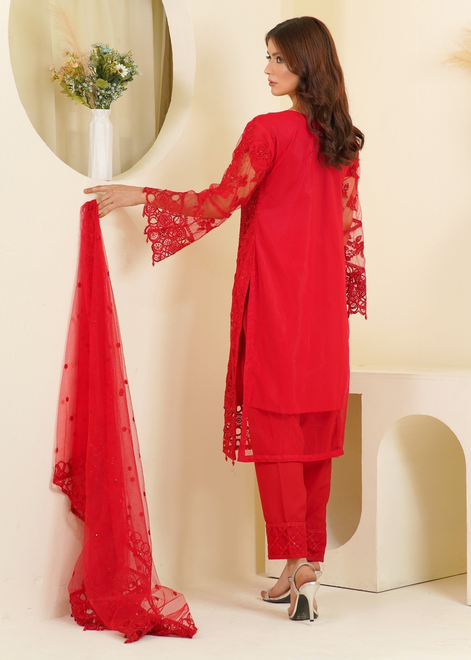 Rangoon Clothing Guluna Red Women 3pcs