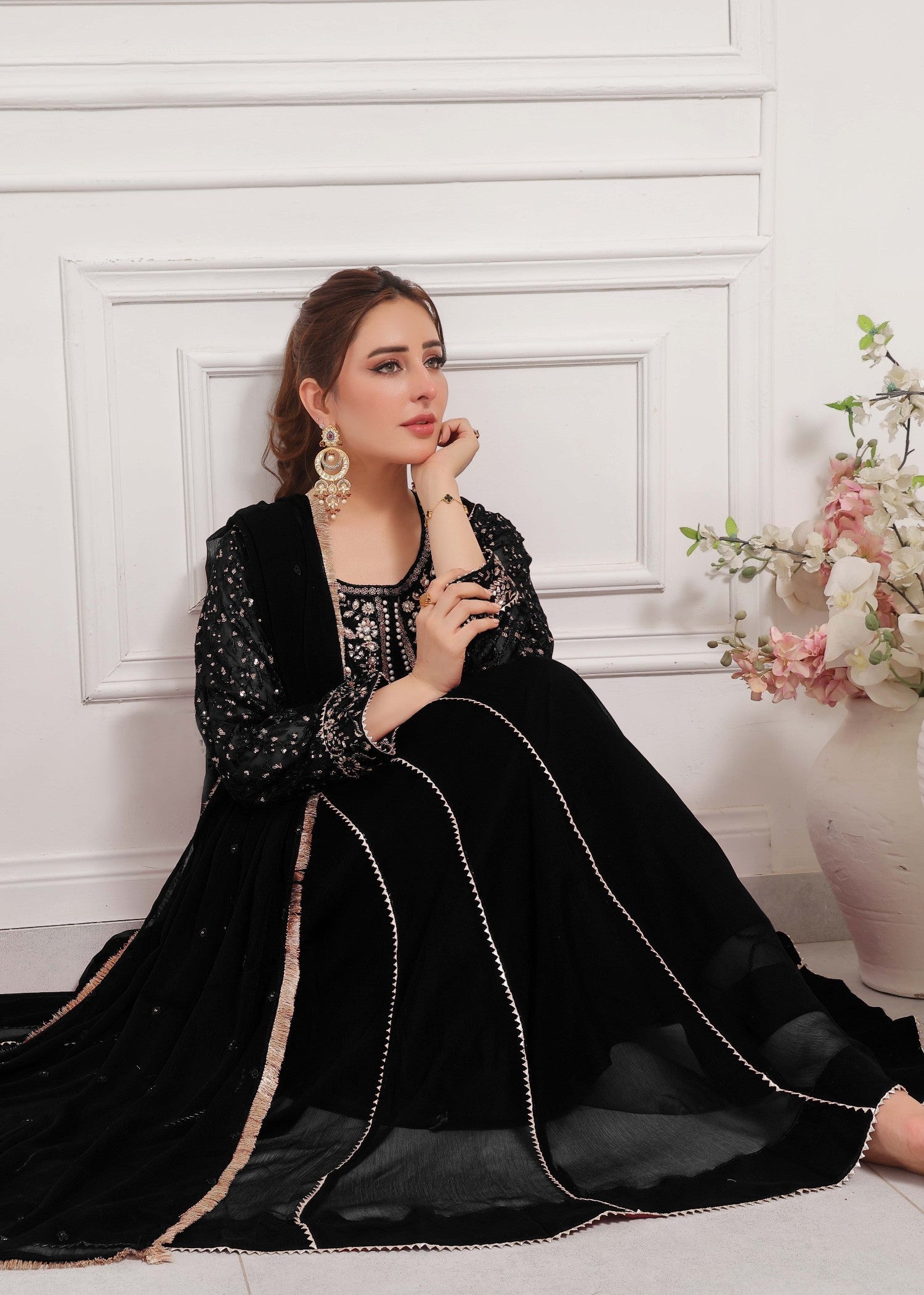 Alsiyab Raani Black Women 3pcs