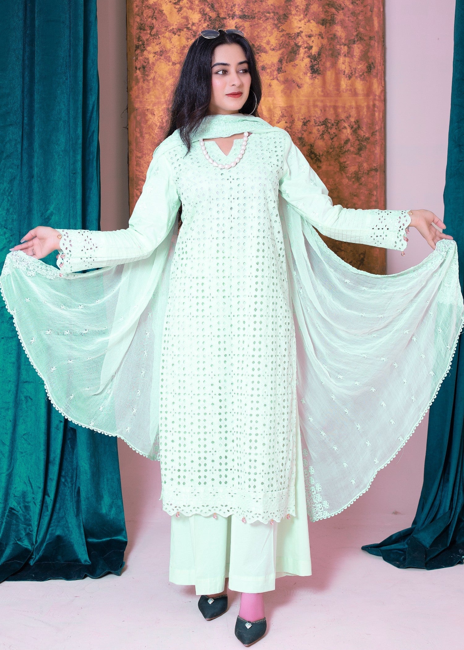 Sundar Stitch MINTY MOOD | SS 1009 Women 3pcs