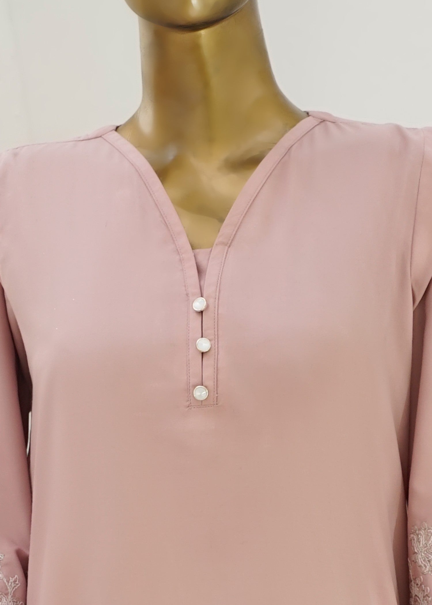 AYLA STUDIO Solid Embroidered SE250403 GULBADAN Women 2pcs