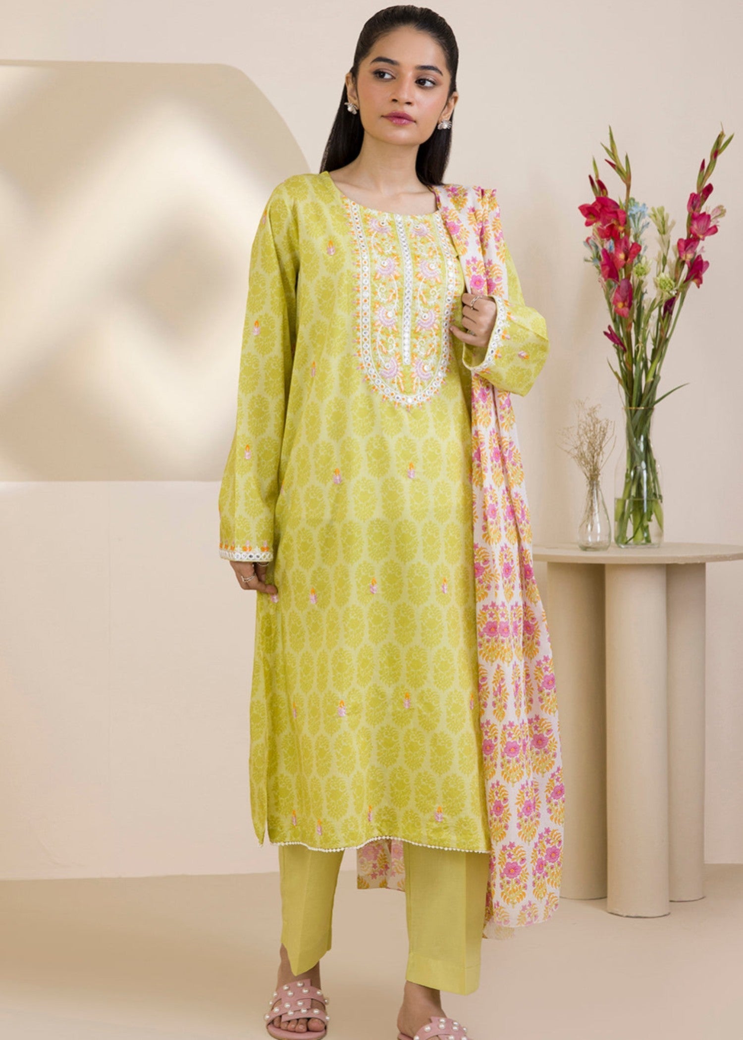 Zellbury WPS2531787 Acid Yellow Women 3pcs