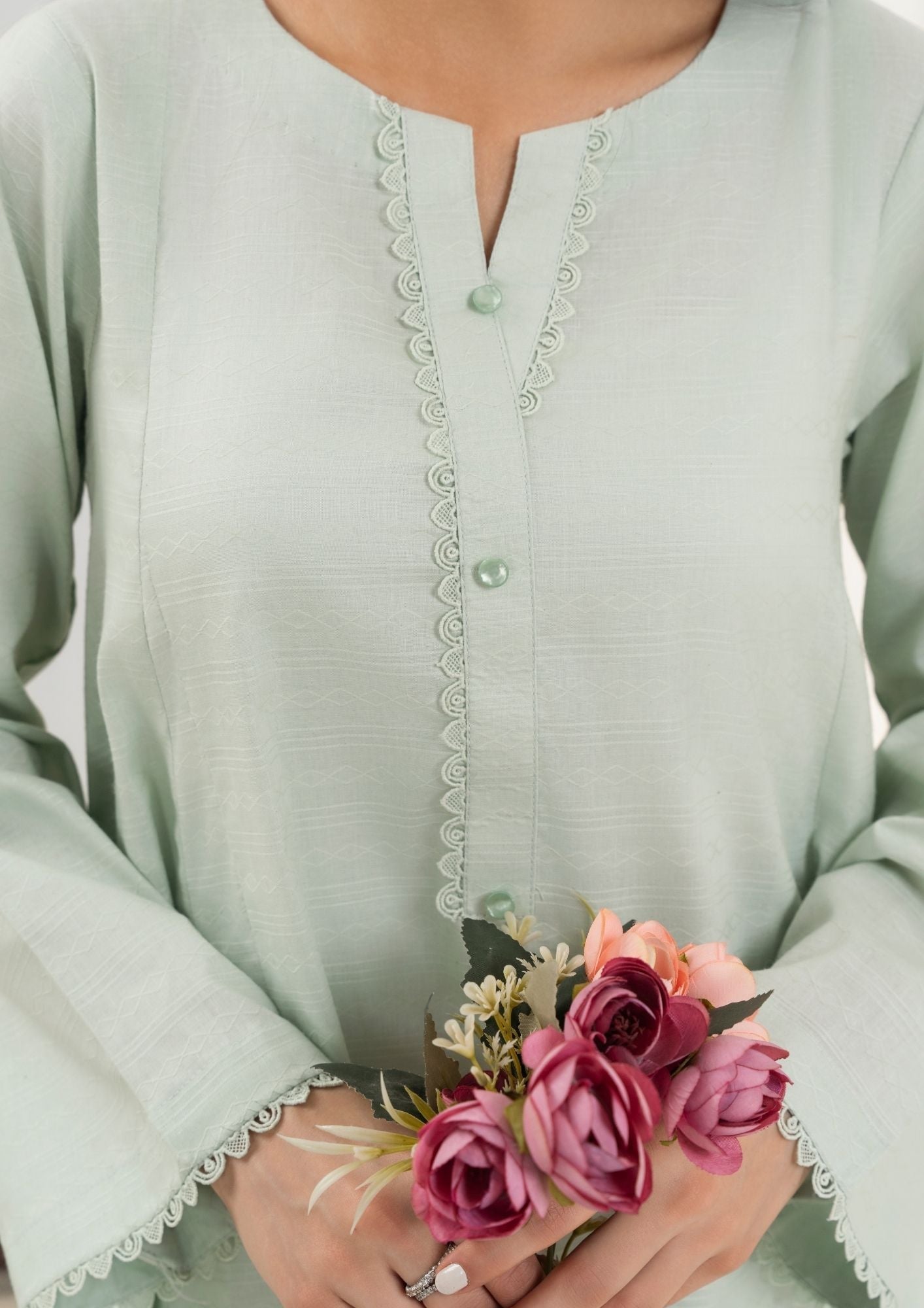 Yolo Pret Cotton Cord Set Rozana S25 0011 Women 2pcs