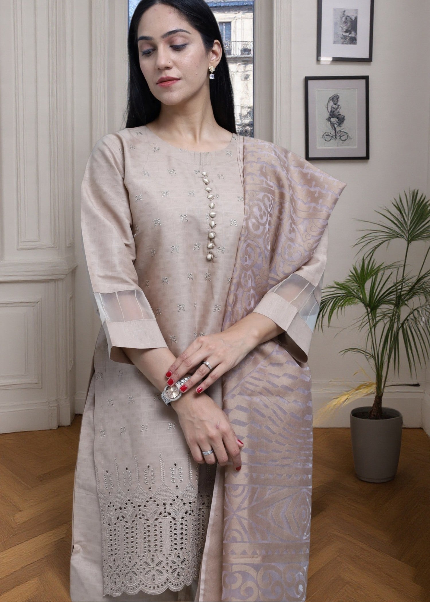 Mirhal Fashion Soft Brown Women 3pcs