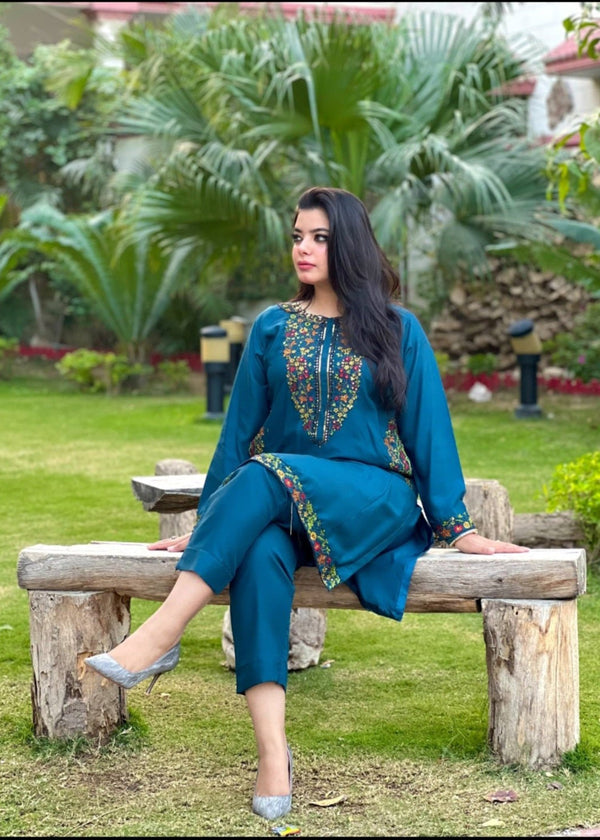 Sajfi Closet Biya Zinc Stitched Suit for Women Women 2pcs