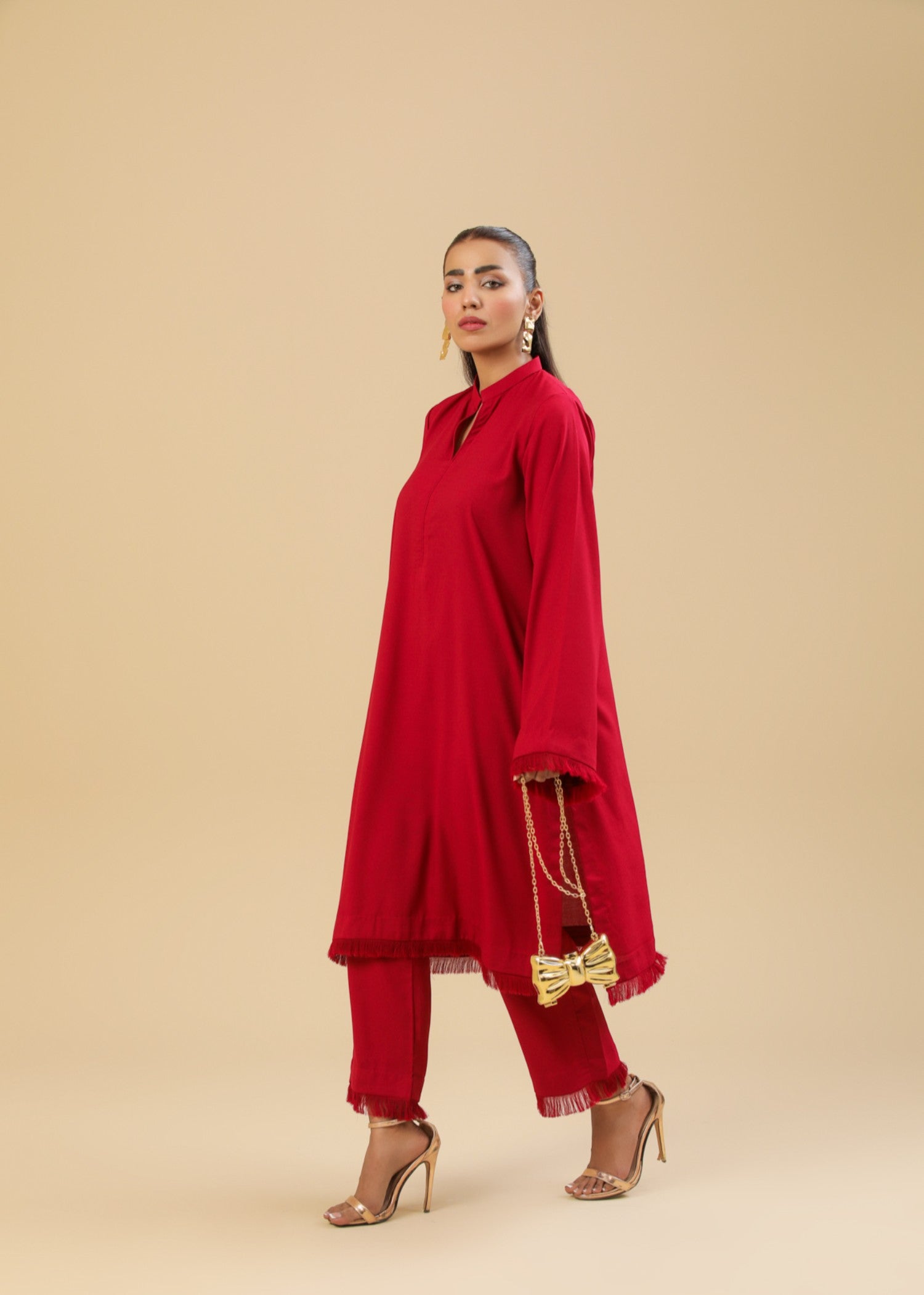 Zenyre Marooon Aura Solid Set Women 2pcs