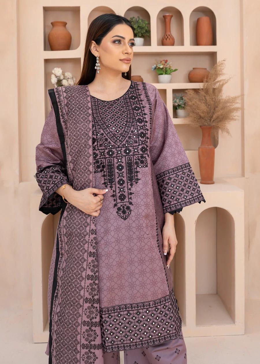 Inaaya Fashion Shama Mauve Women 3pcs
