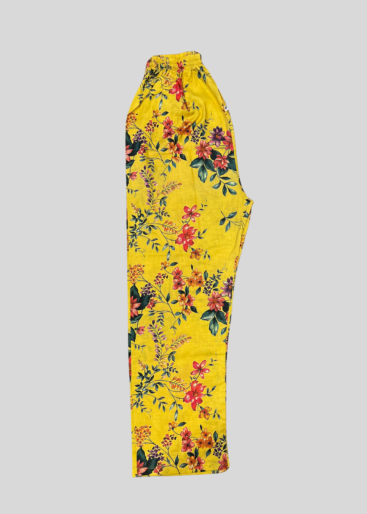 Salimas Yellow Floral Printed Stitched Lawn Suit Women 2pcs