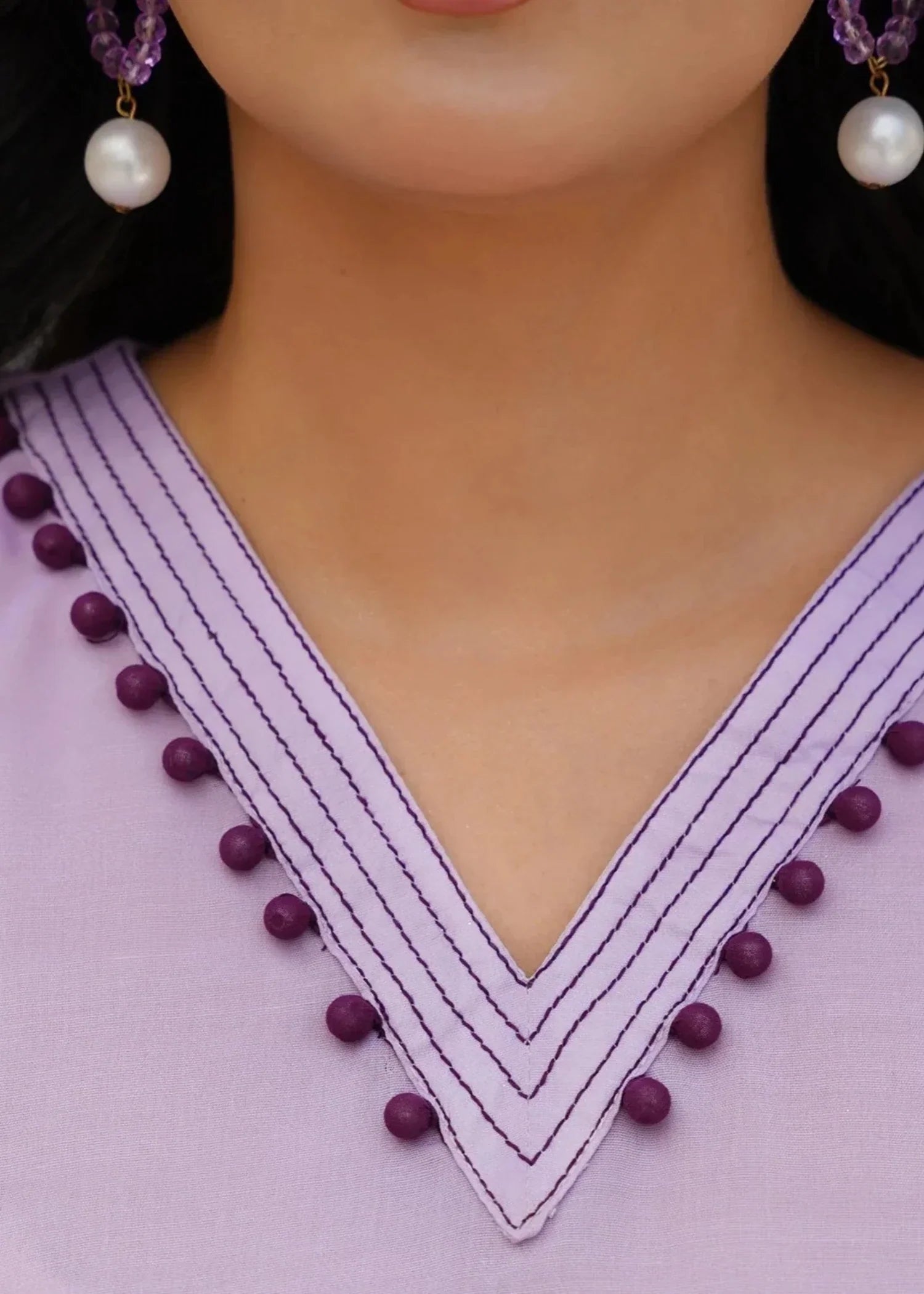 Mataish Lavender Bloom Cord Set Women 2pcs