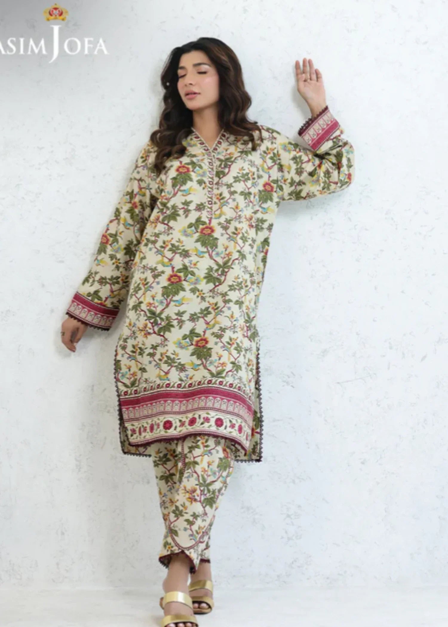 Asim Jofa AJPB 206 PRINTED CAMBRIC STITCHED Women 2pcs